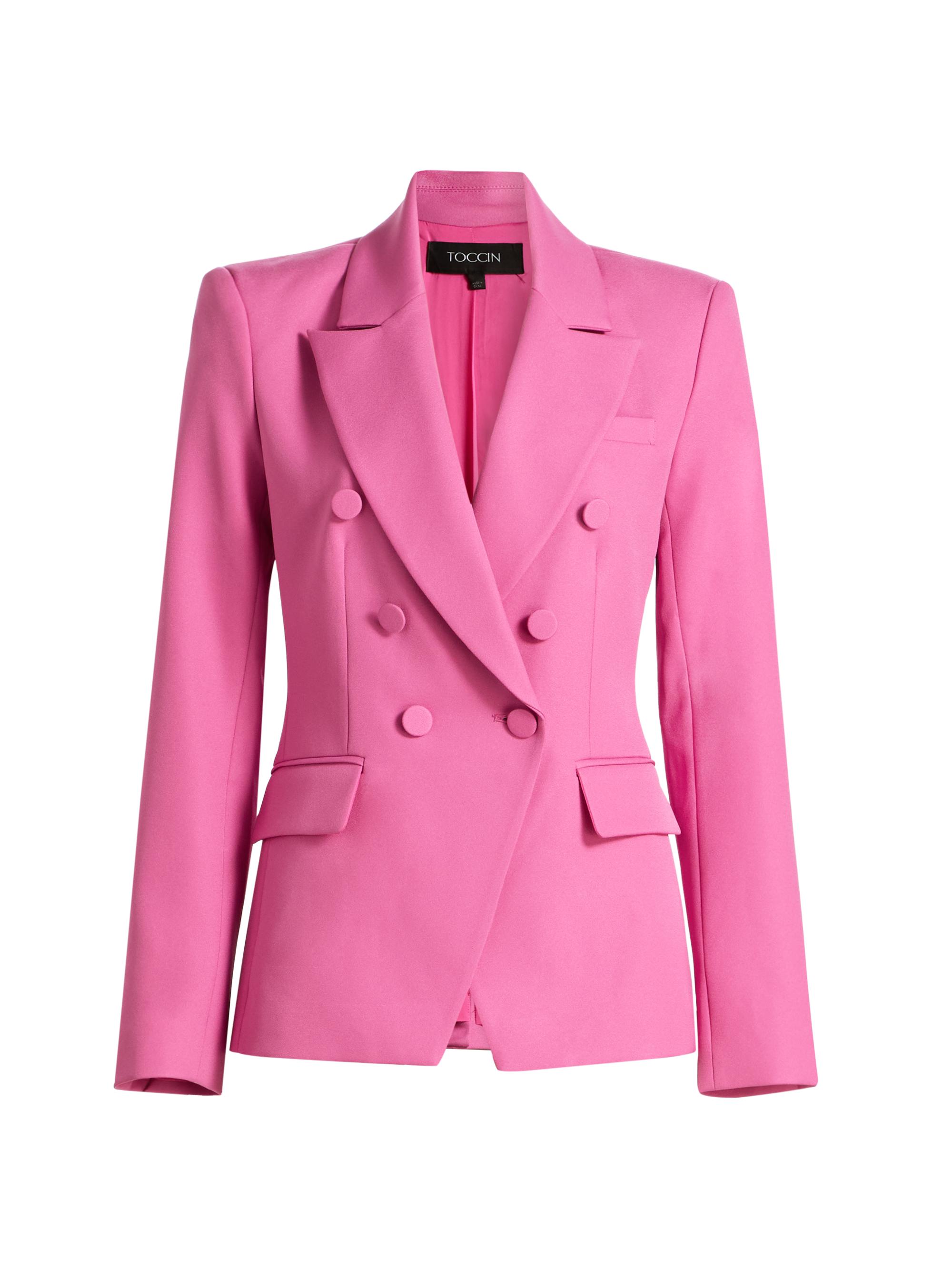 Toccin Women's Kylie Double-Breasted Blazer - Fuchsia