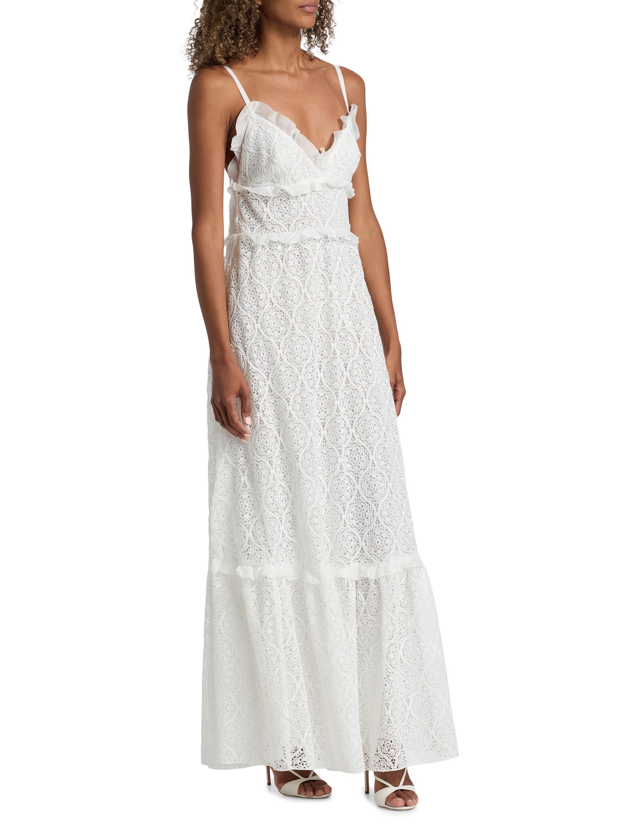 Giambattista Valli Macram Lace Ruffle Maxi Dress | Saks Fifth Avenue