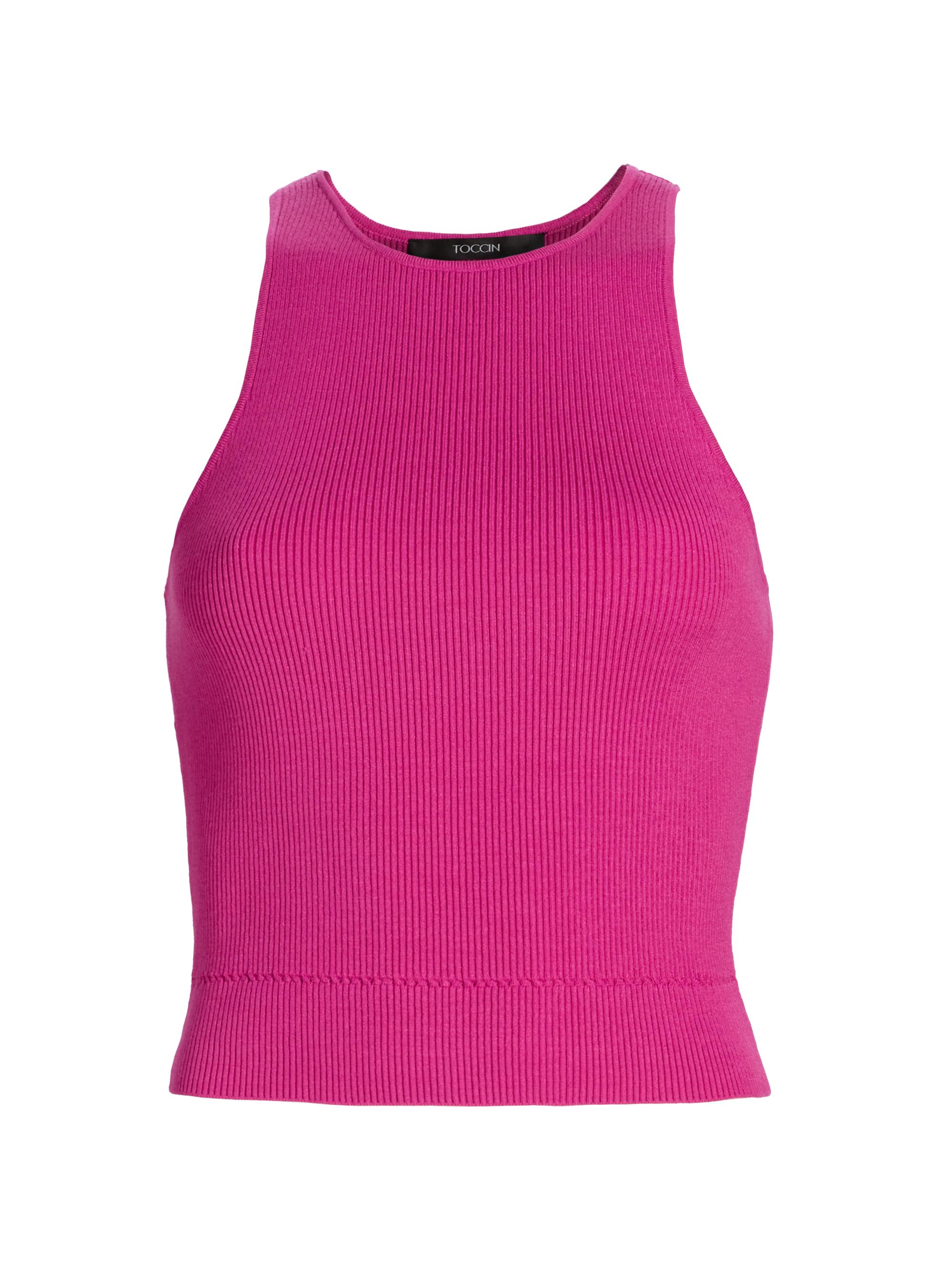 Toccin Women's Avery Racer Tank - Fuchsia
