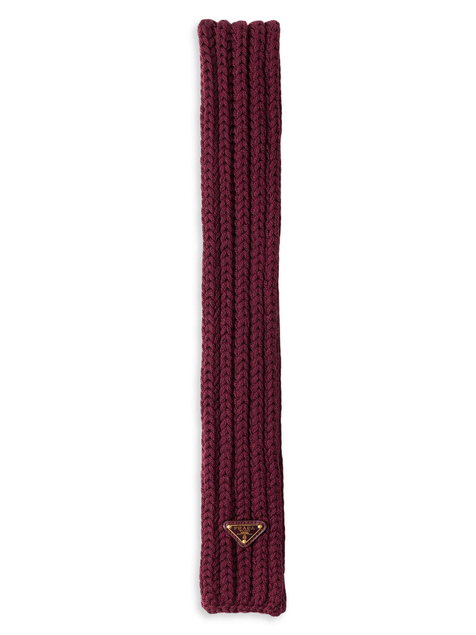 Prada Women's Wool Scarf - Dark Red | Thumbnail 3
