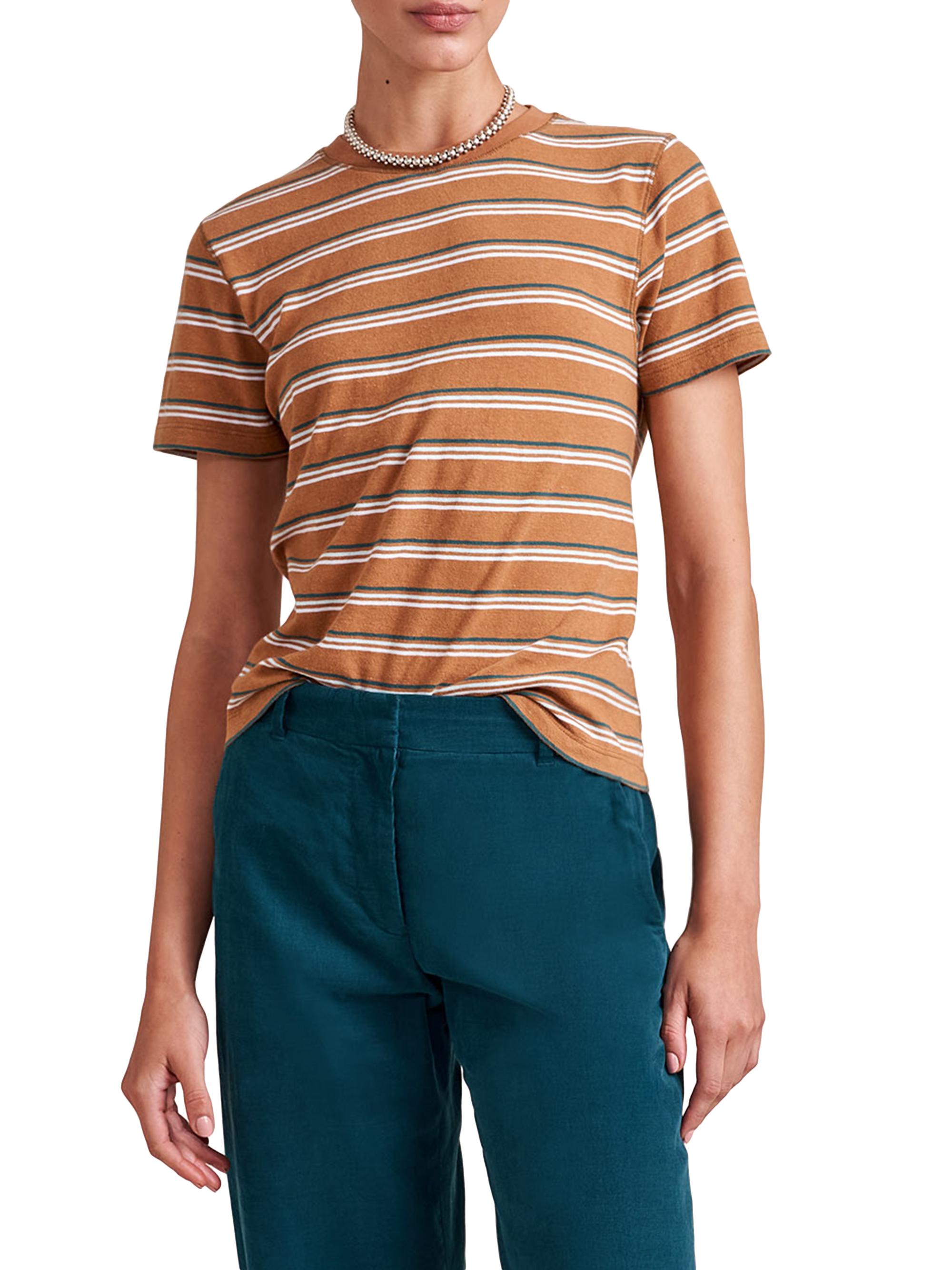 La Ligne Women's Striped Molly Tee - Brown