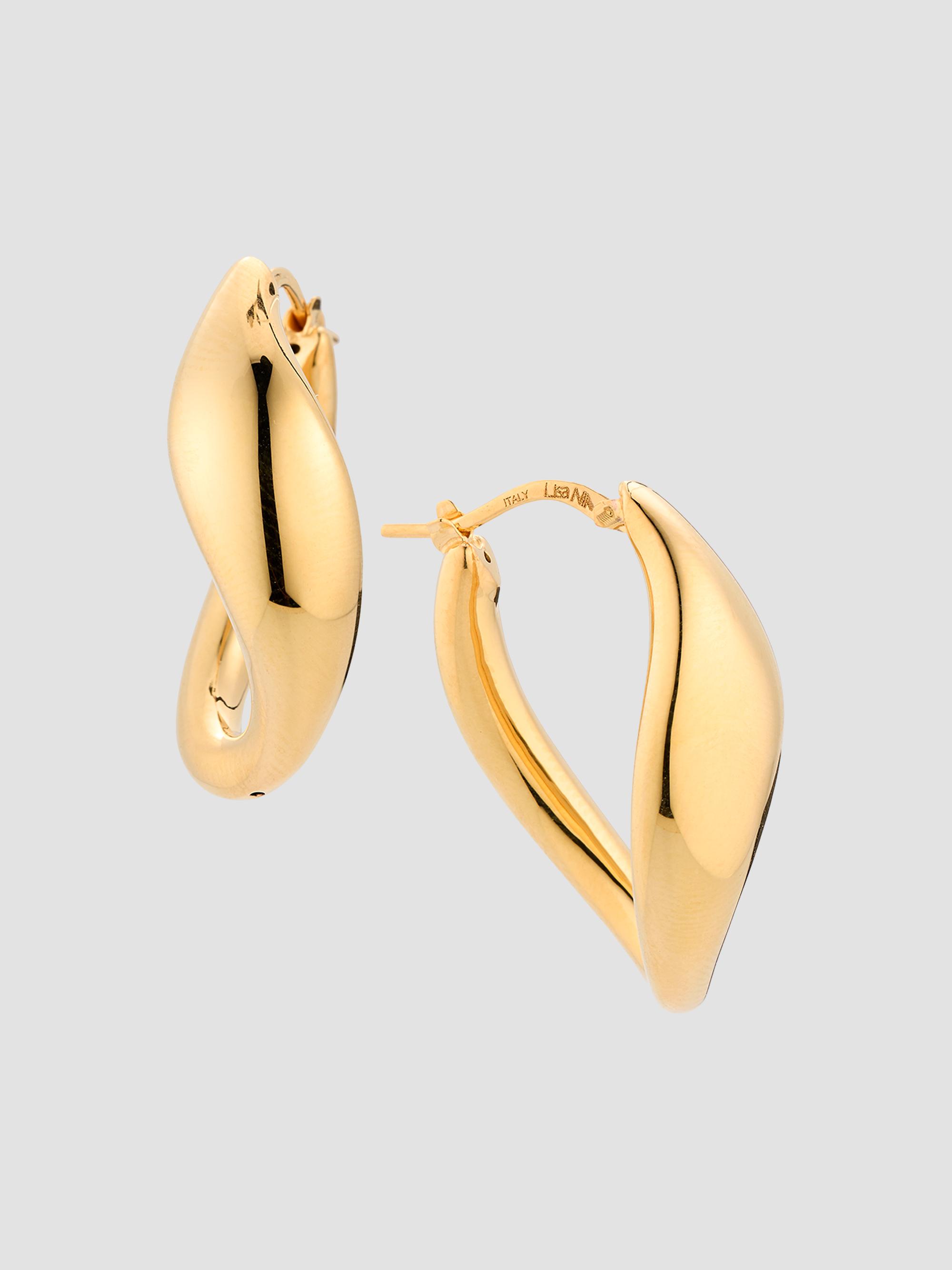 Lisa Nik Women's Golden Dreams 18K Yellow Gold Twisted Hoop Earrings - Yellow Gold