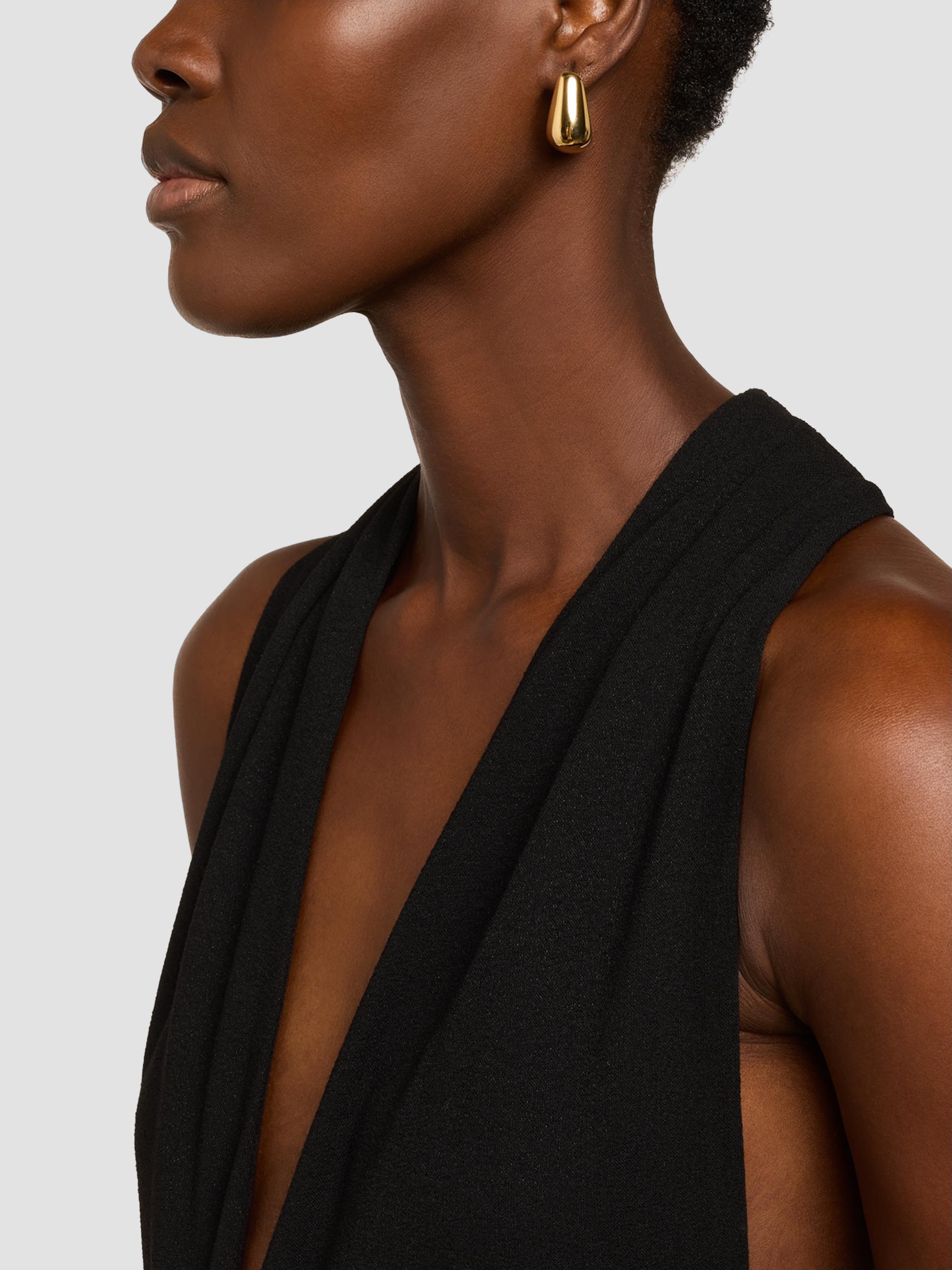 Lisa Nik Golden Dreams Puffy Square Hoop Earrings