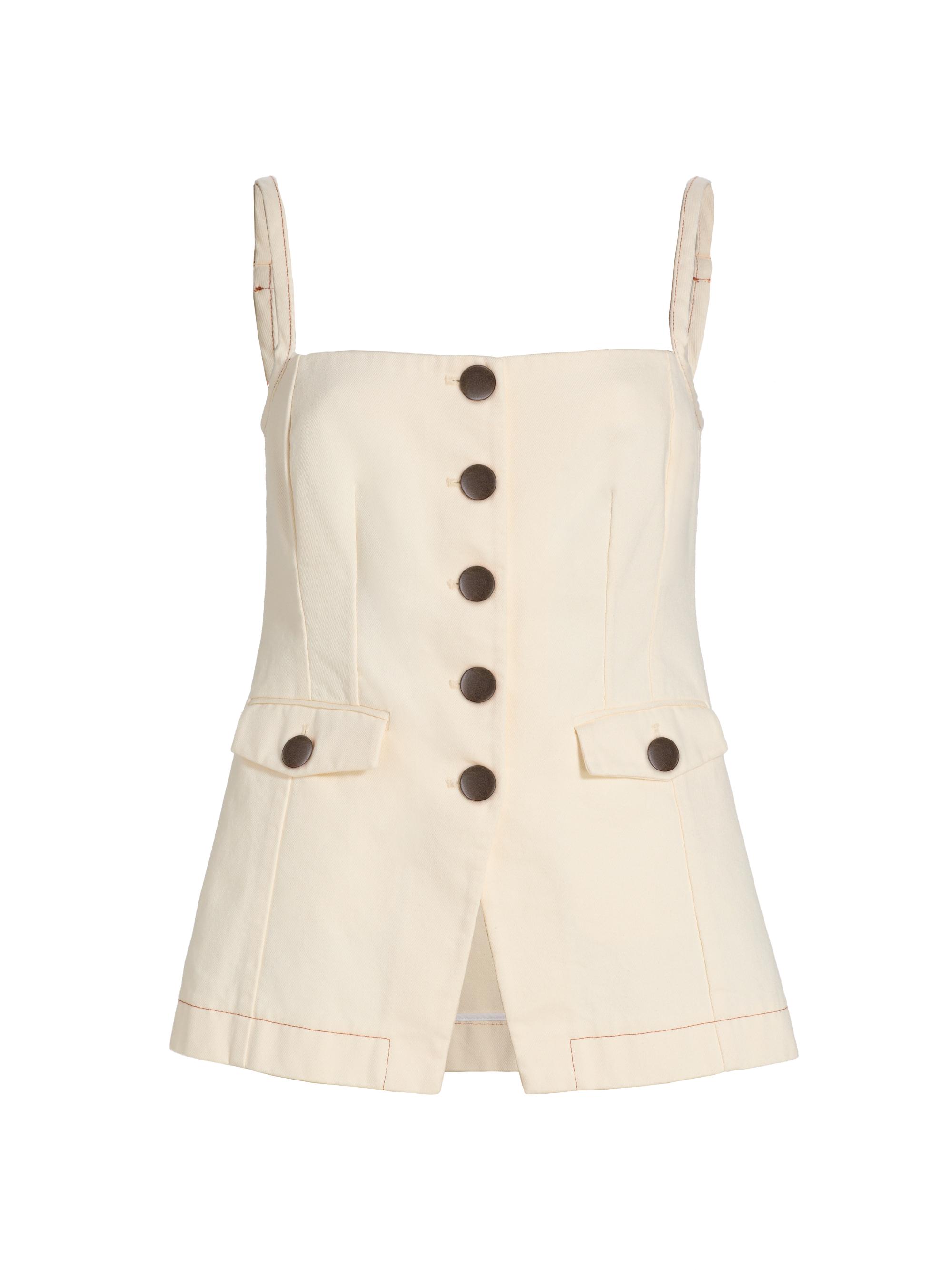 Toccin Women's Roxy Square Neck Cotton Vest -