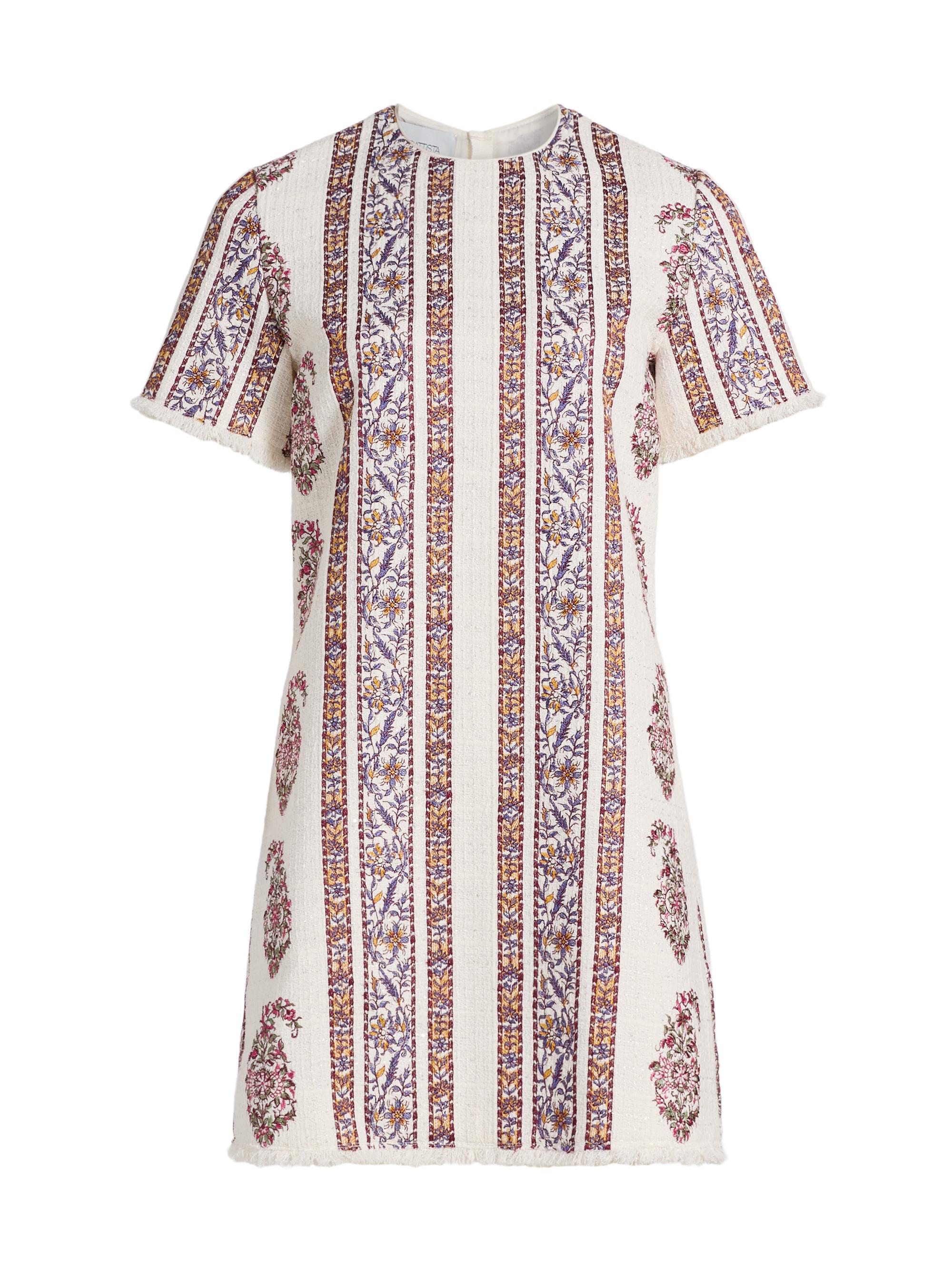 Giambattista Valli Women's Floral-Striped Bouclé Minidress -  Multi