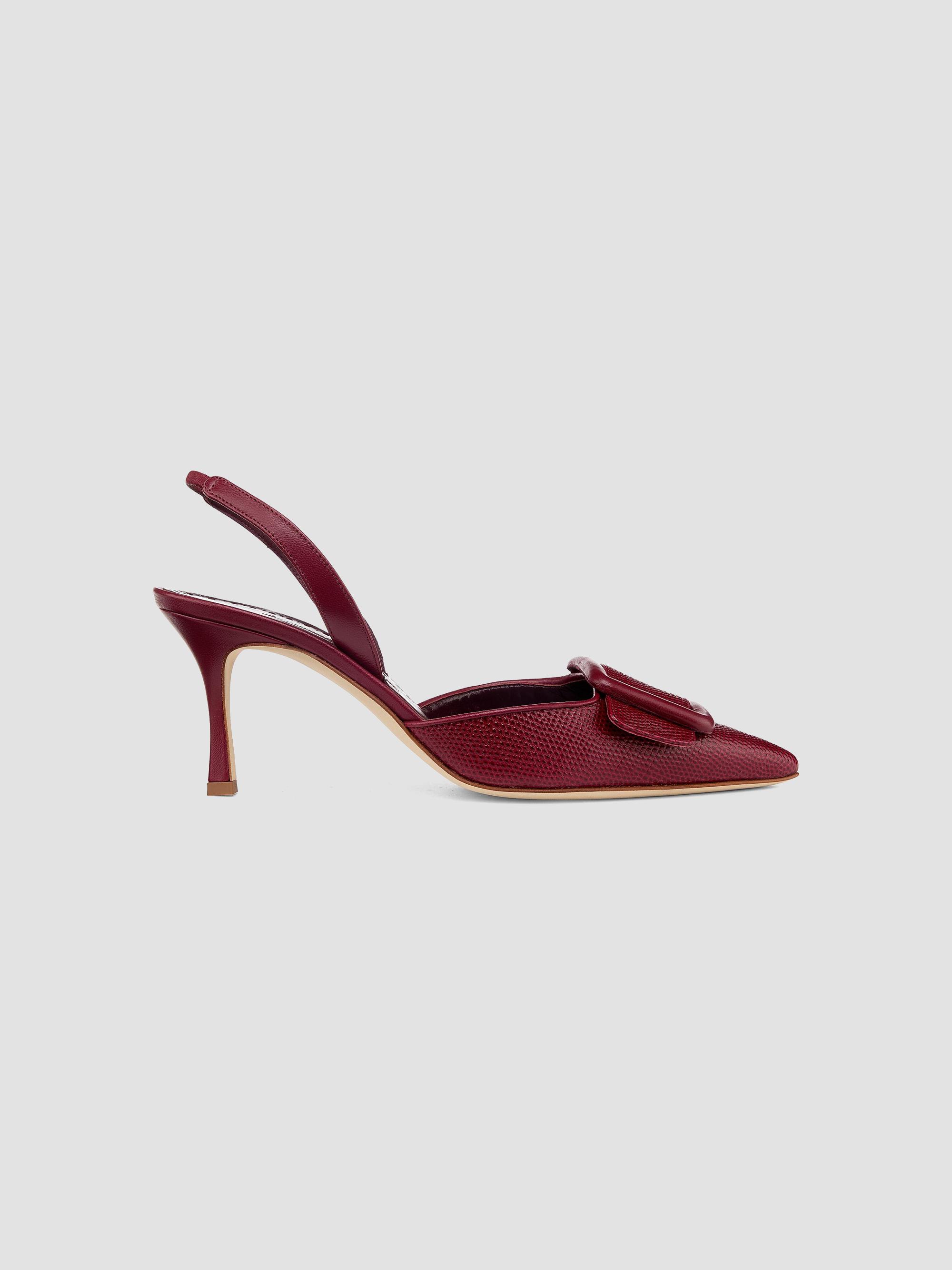 Manolo Blahnik Maysli 70MM Suede Slingback Pumps | Saks Fifth Avenue