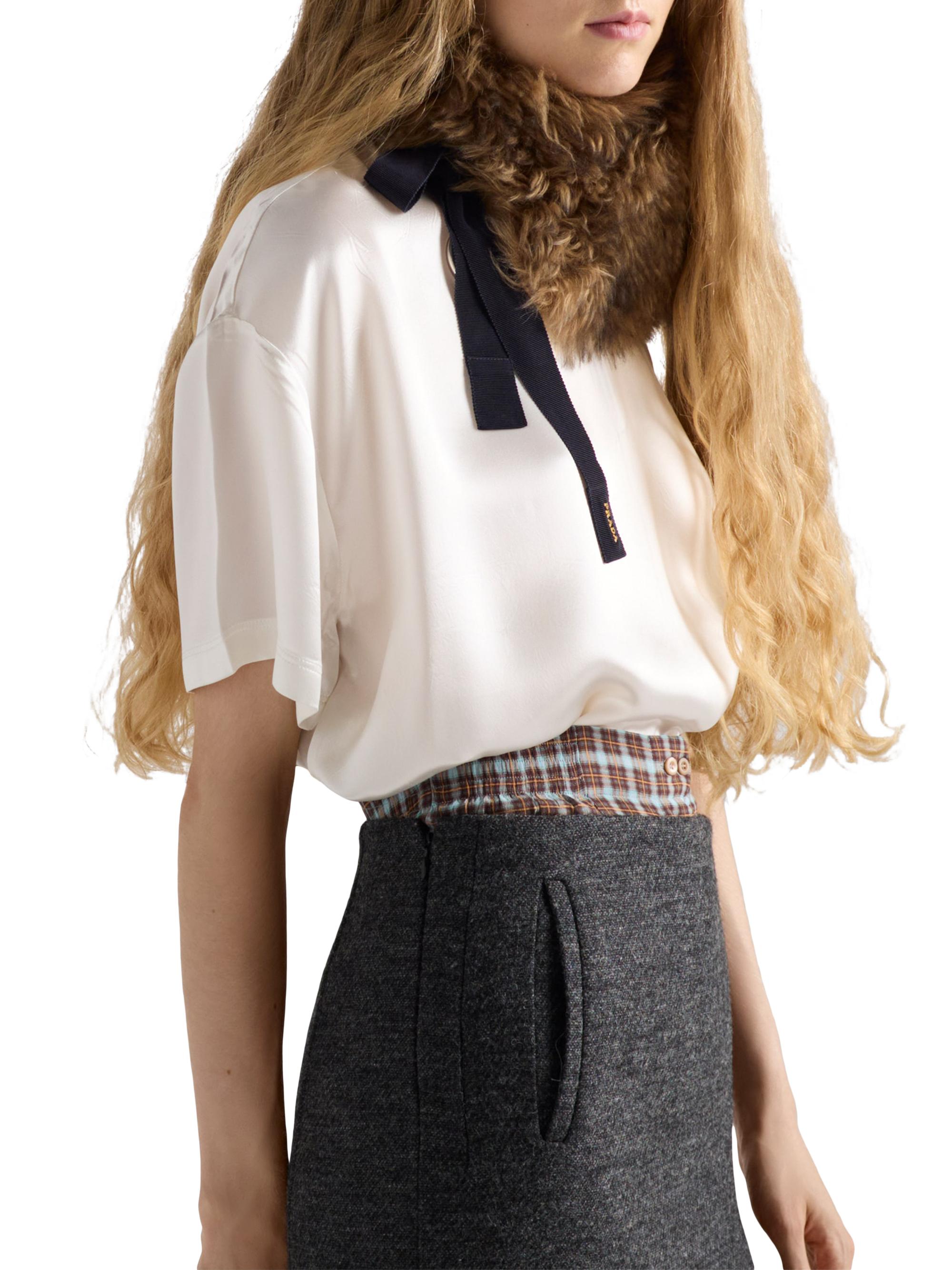 Prada Short Sleeved Satin Top | Saks Fifth Avenue