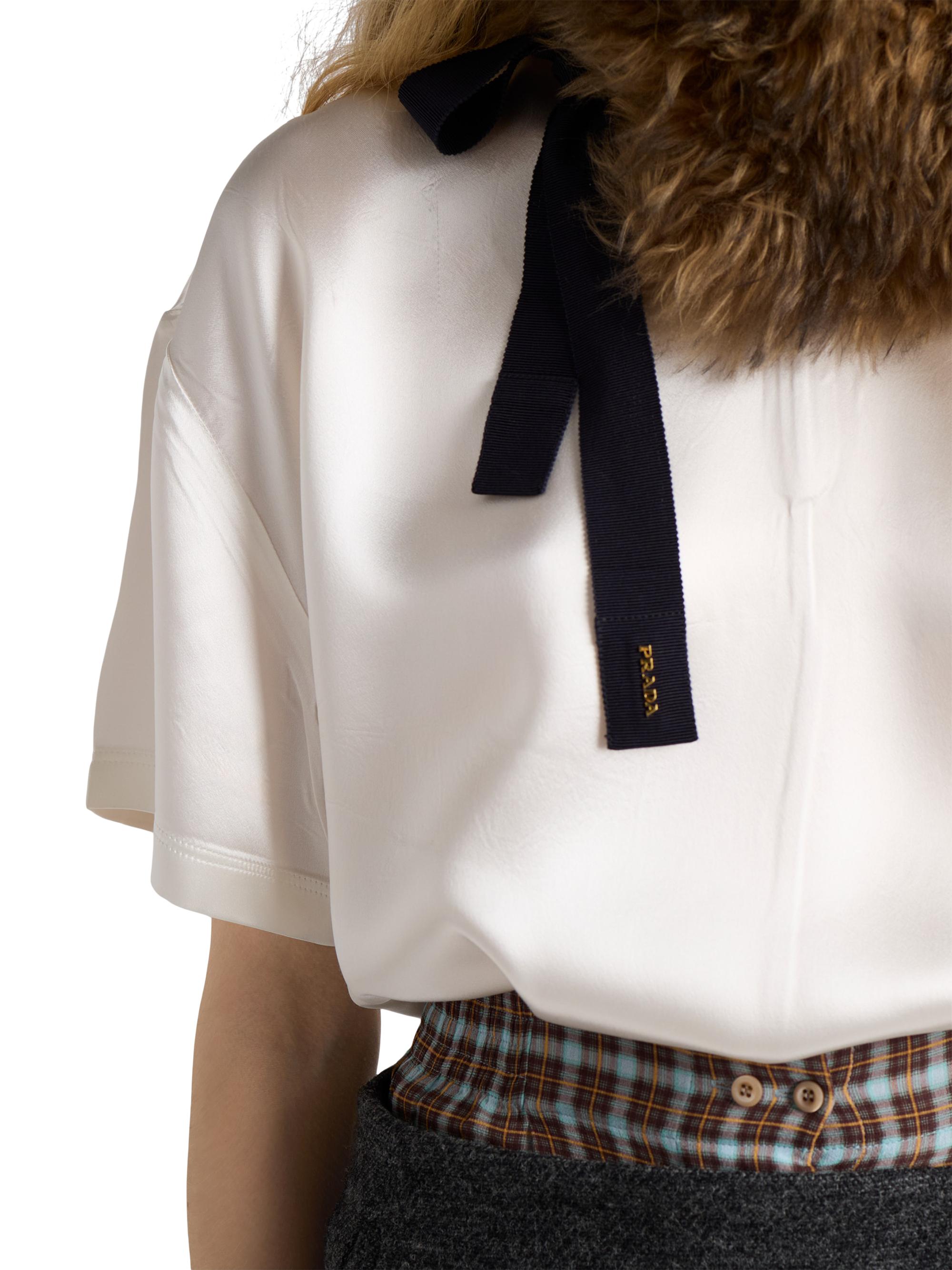 Prada Short Sleeved Satin Top | Saks Fifth Avenue