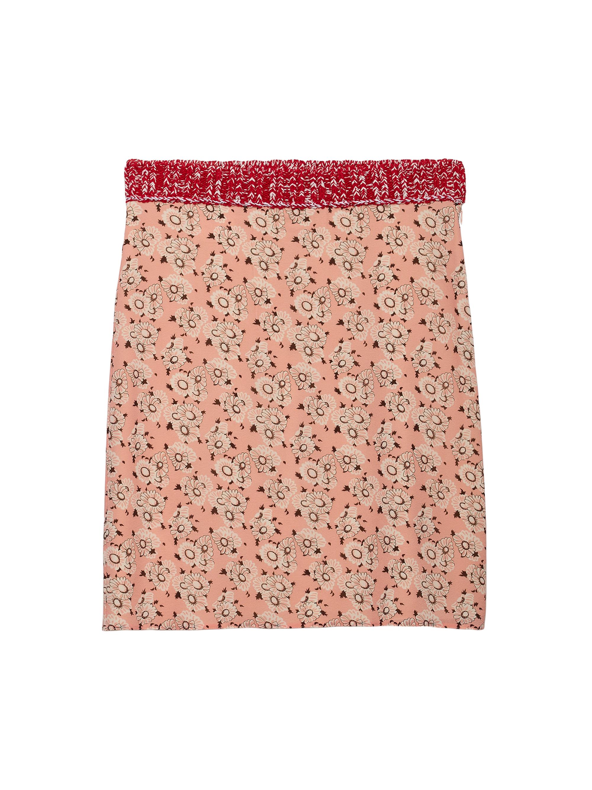 Prada Floral Print Georgette Skirt | Saks Fifth Avenue