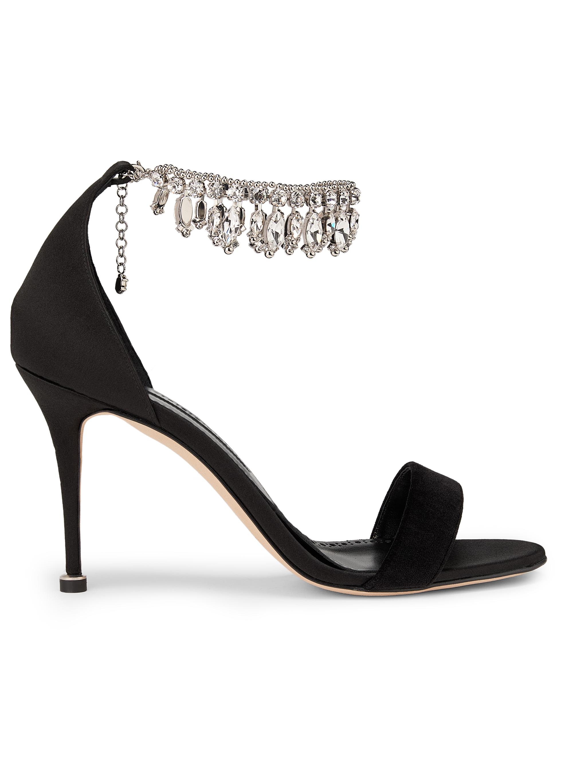 Manolo Blahnik Women's Tulisan Crystal-Embellished Heels - Black
