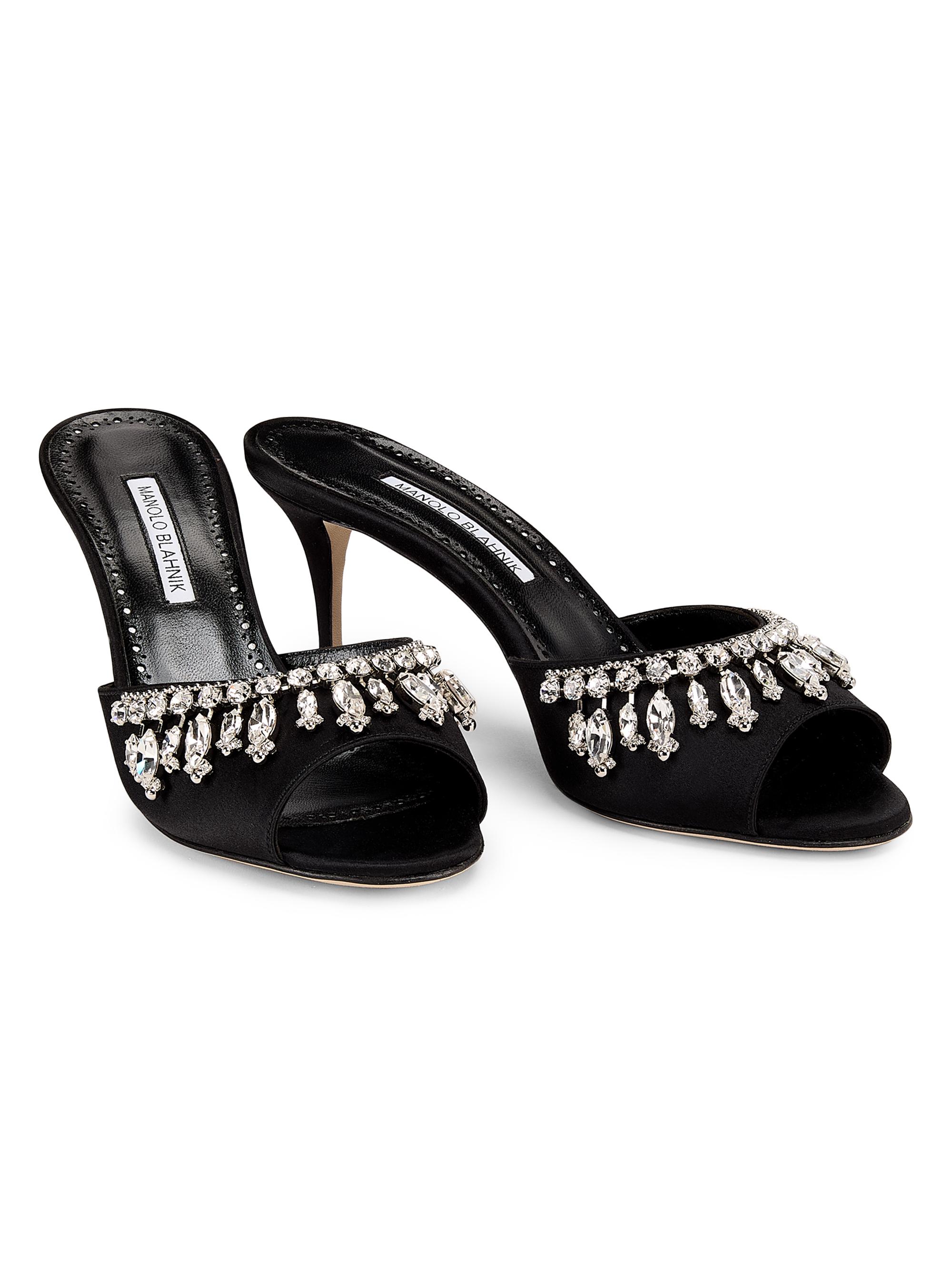 Manolo Blahnik Tulimu Crystal-Embellished Mules | Saks Fifth Avenue