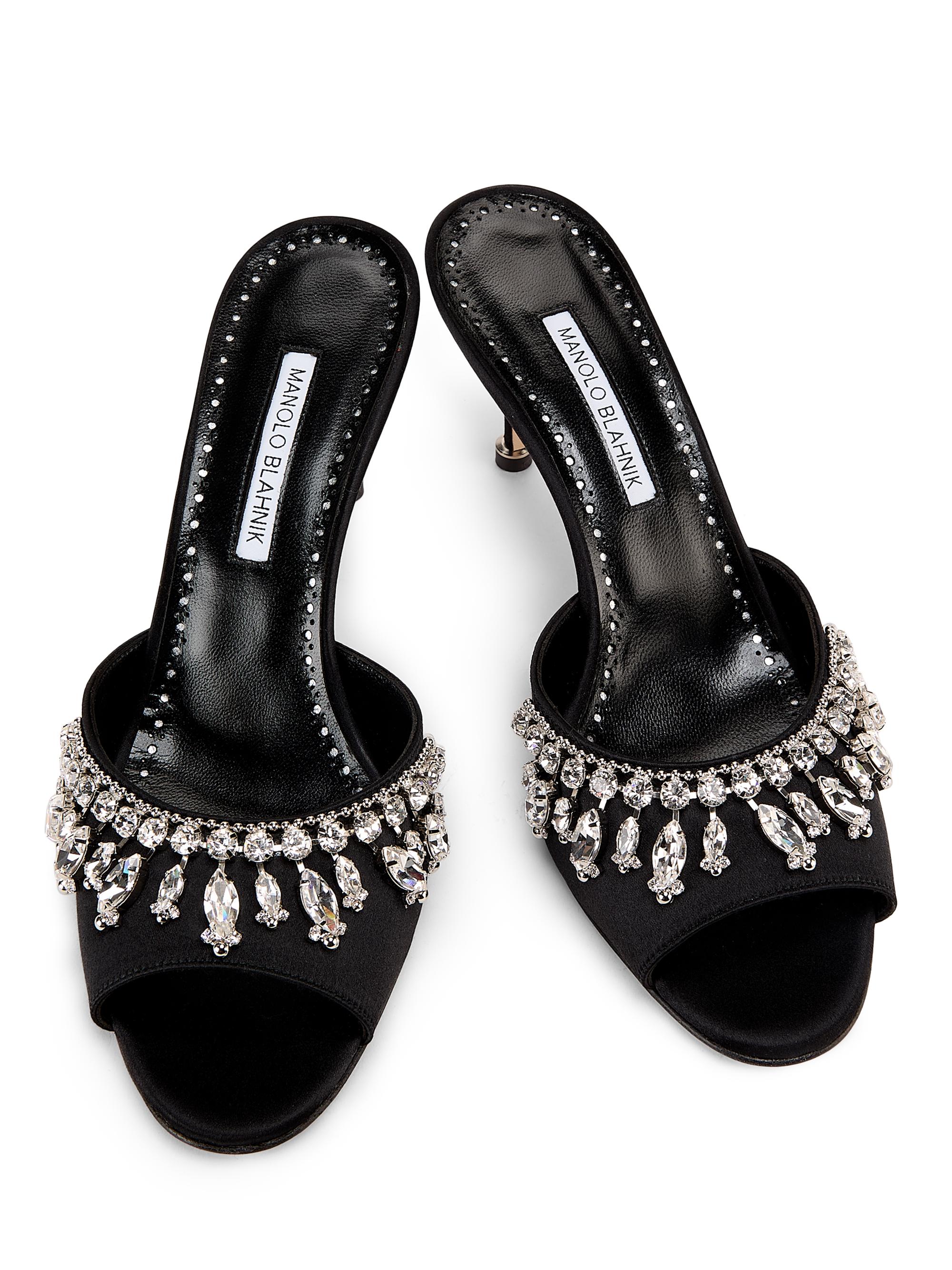 Manolo Blahnik Tulimu Crystal-Embellished Mules | Saks Fifth Avenue