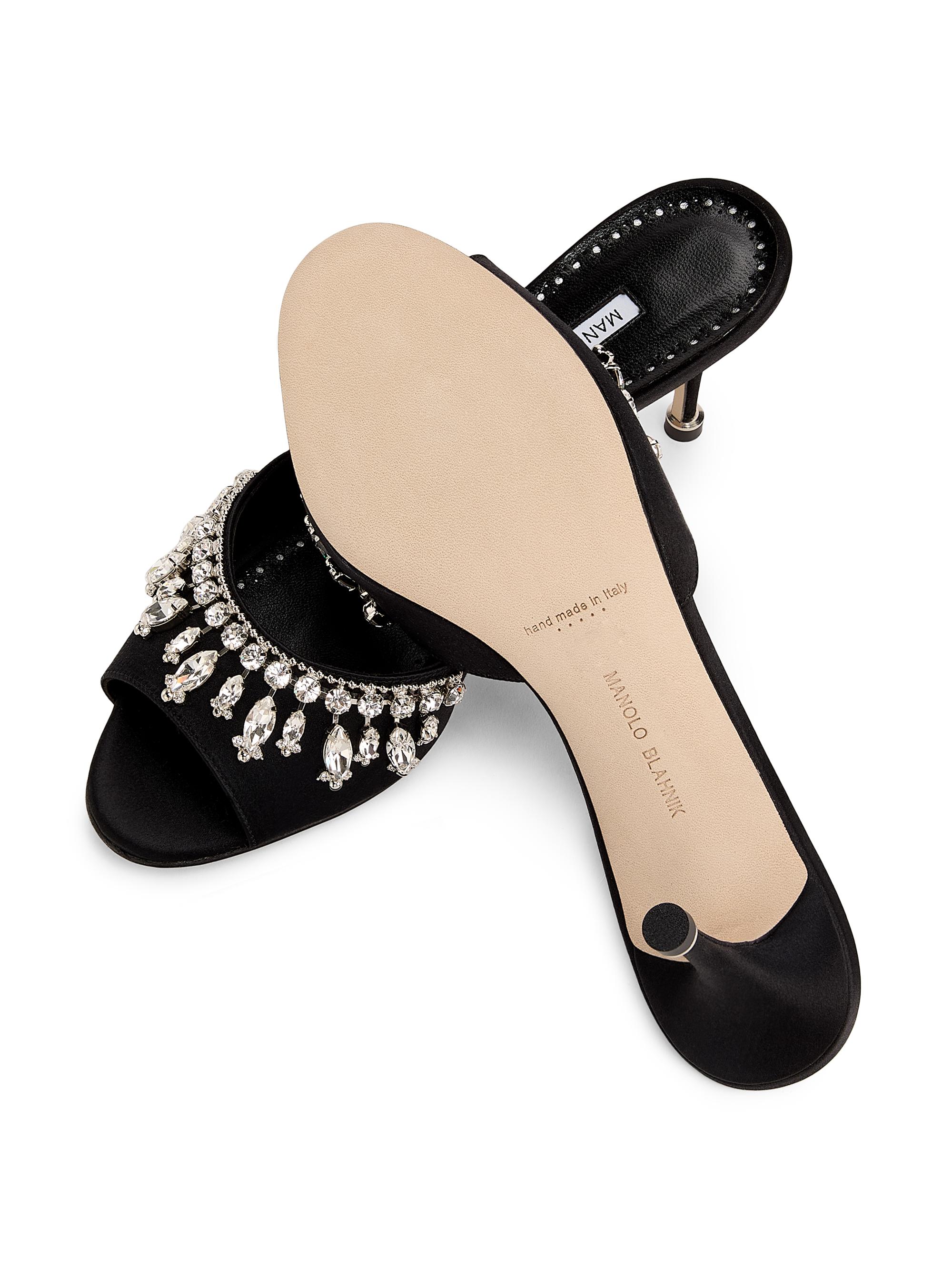Manolo Blahnik Tulimu Crystal-Embellished Mules | Saks Fifth Avenue