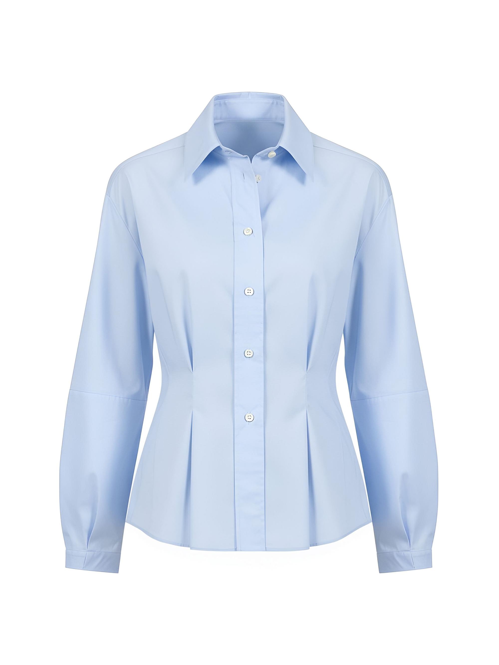 Callas Milano Women's Lucia Lantern Sleeve Shirt - Pale Blue