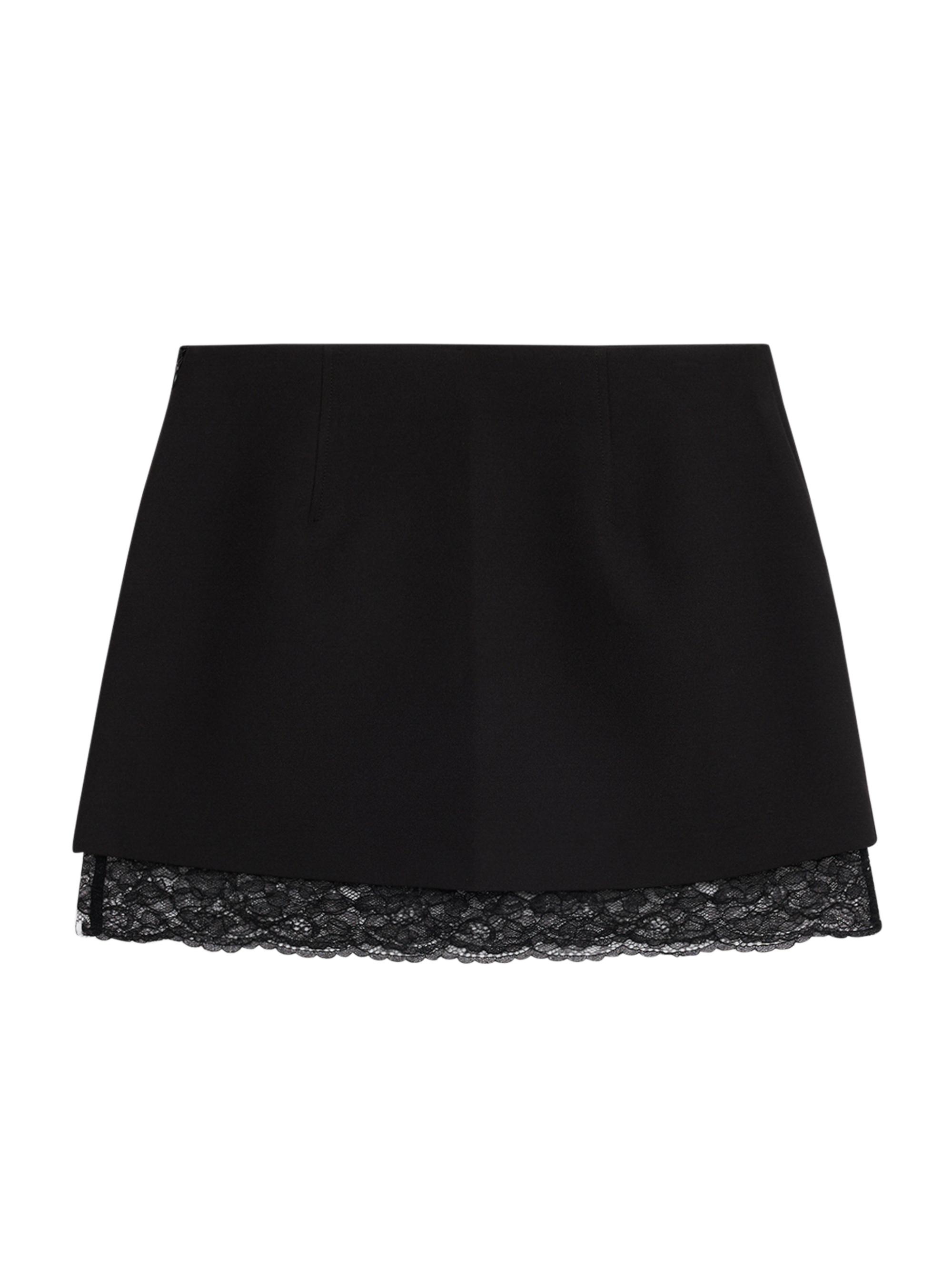 Toccin Women's Leland Lace Combo Miniskirt - Jet