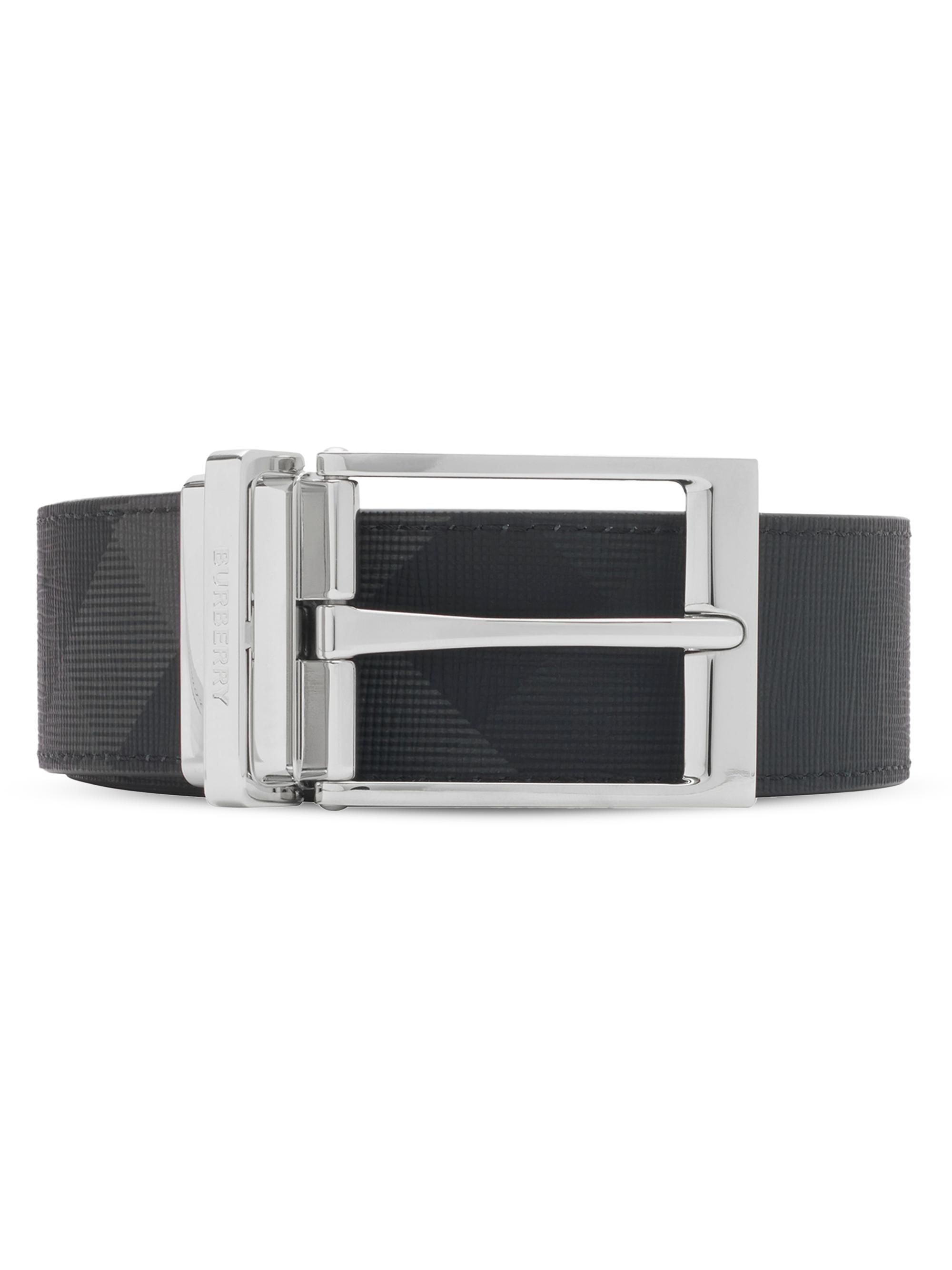 Burberry Reversible Check B Buckle Belt | Saks Fifth Avenue