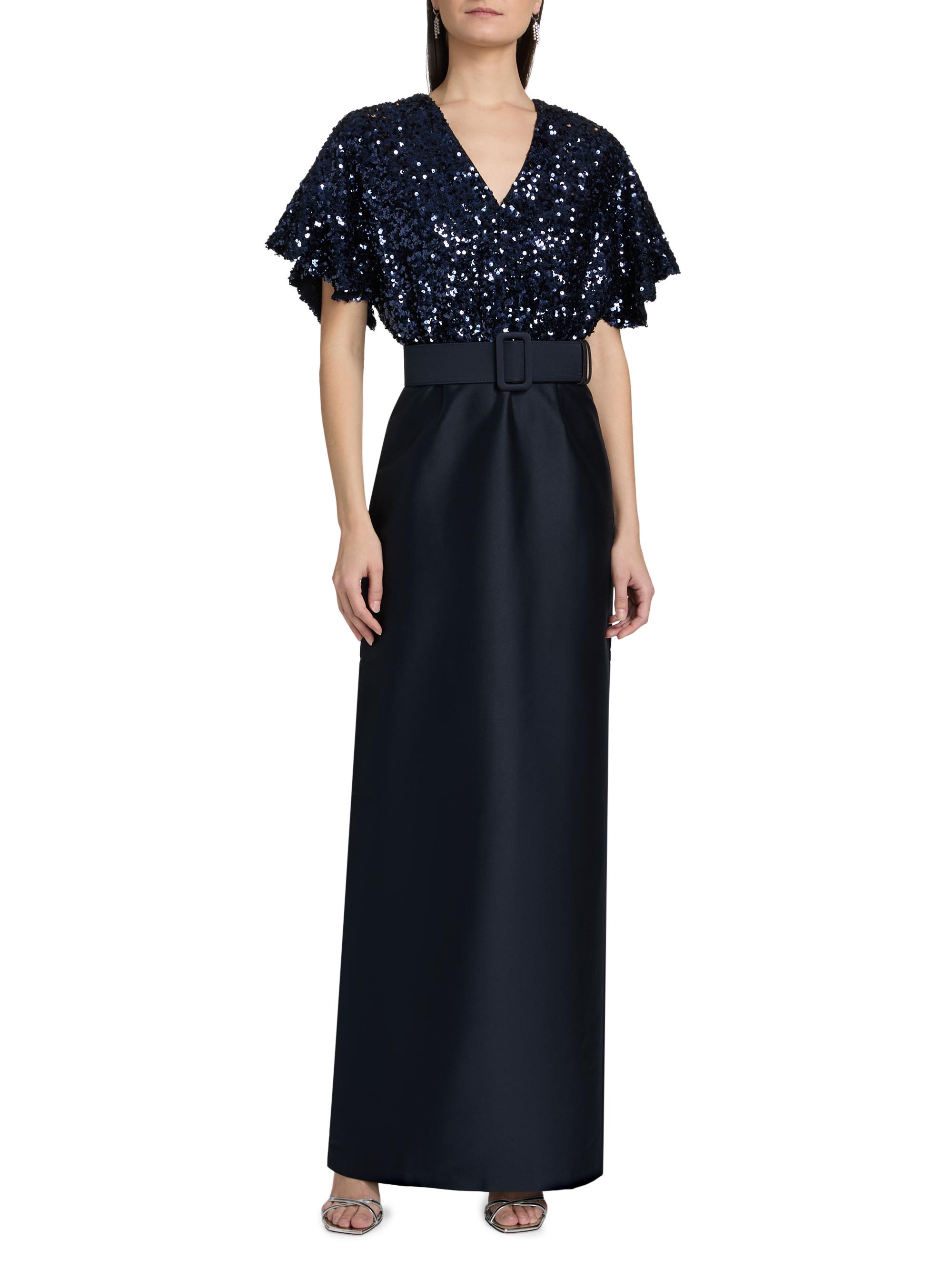 marlene sequin slip dress in purple Marlene Gown NC2032 by Nicoletta