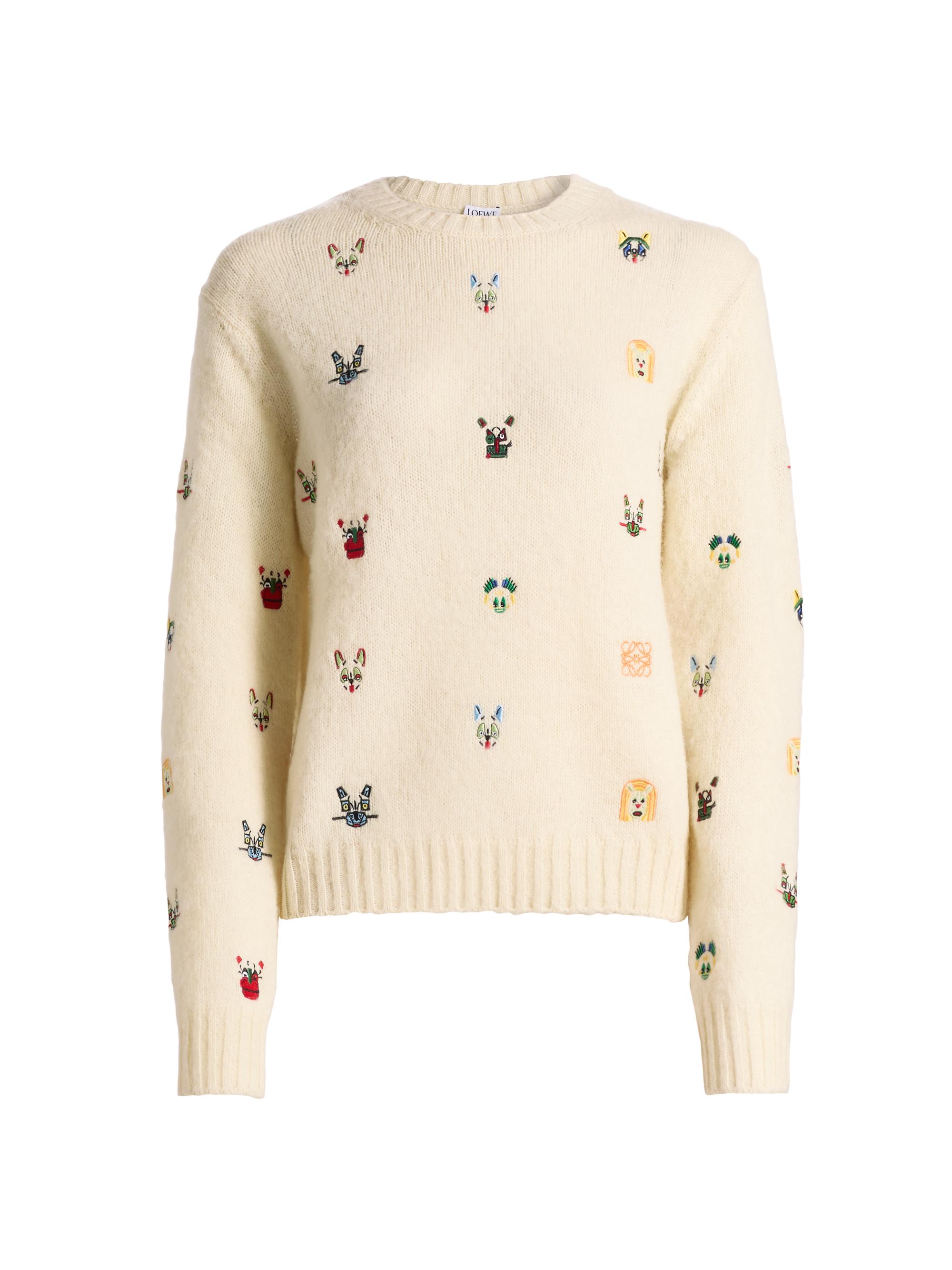 LOEWE LOEWE x Louis Wain Embroidered Wool Sweater | Saks Fifth Avenue