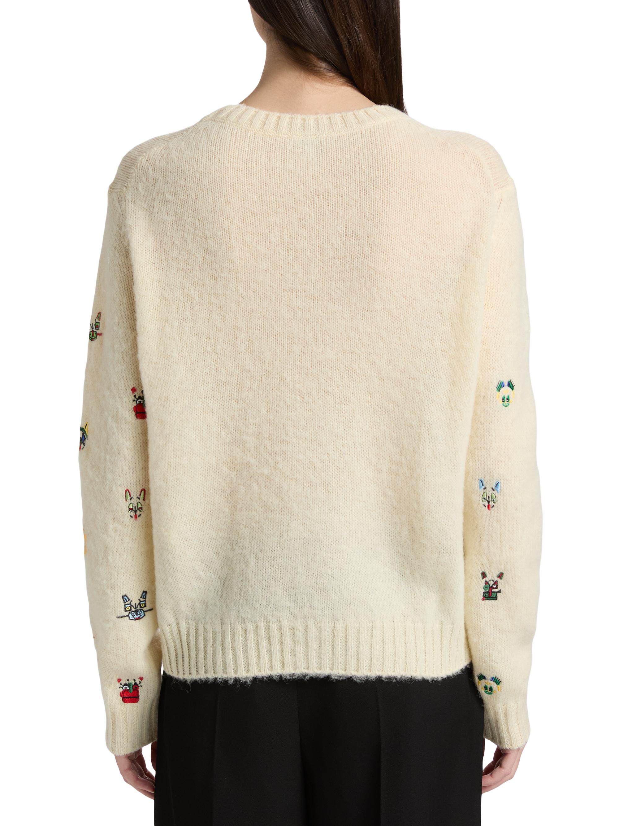 LOEWE LOEWE x Louis Wain Embroidered Wool Sweater | Saks Fifth Avenue