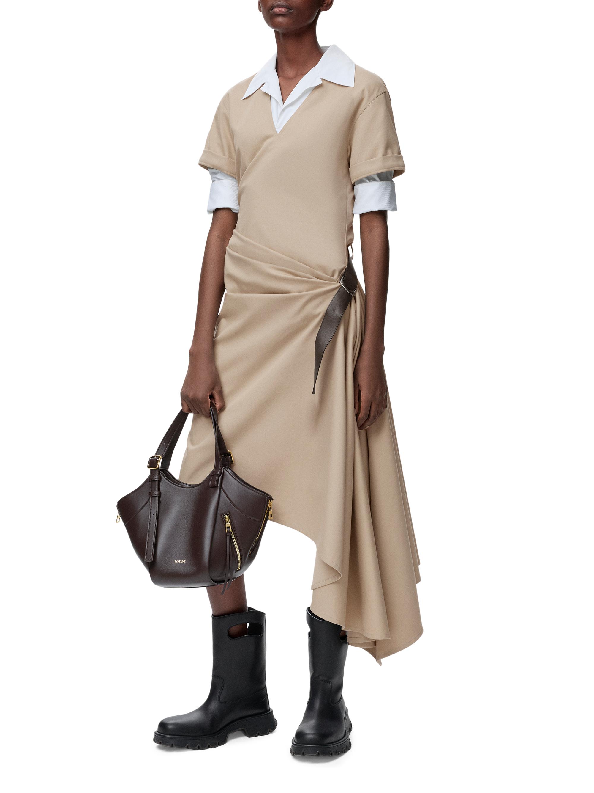 loewe asymmetric dress ​Belted Cotton-Blend Midi-Dress Dry clean Promo: 60 and under Lingerie 101: What to Colour:POWDER BLUE
