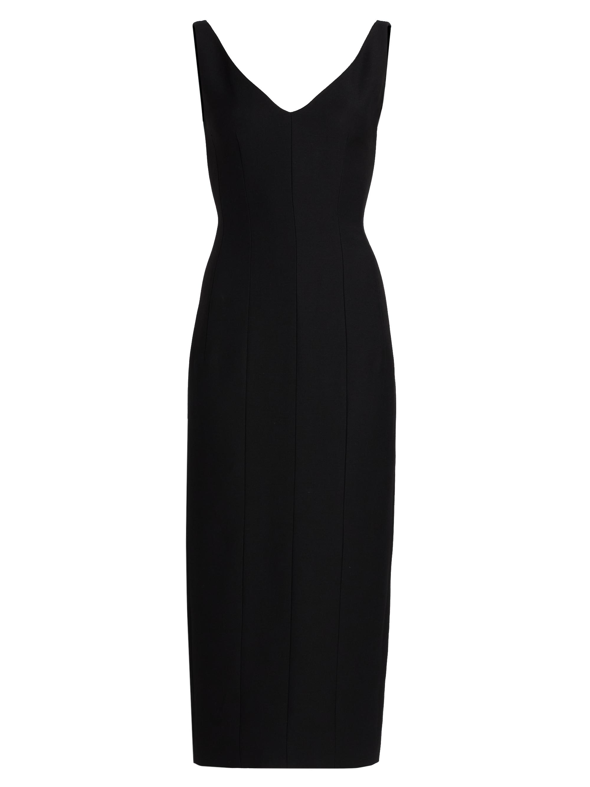 Adam Lippes Women's Willa Wool-Blend Midi-Dress - Black