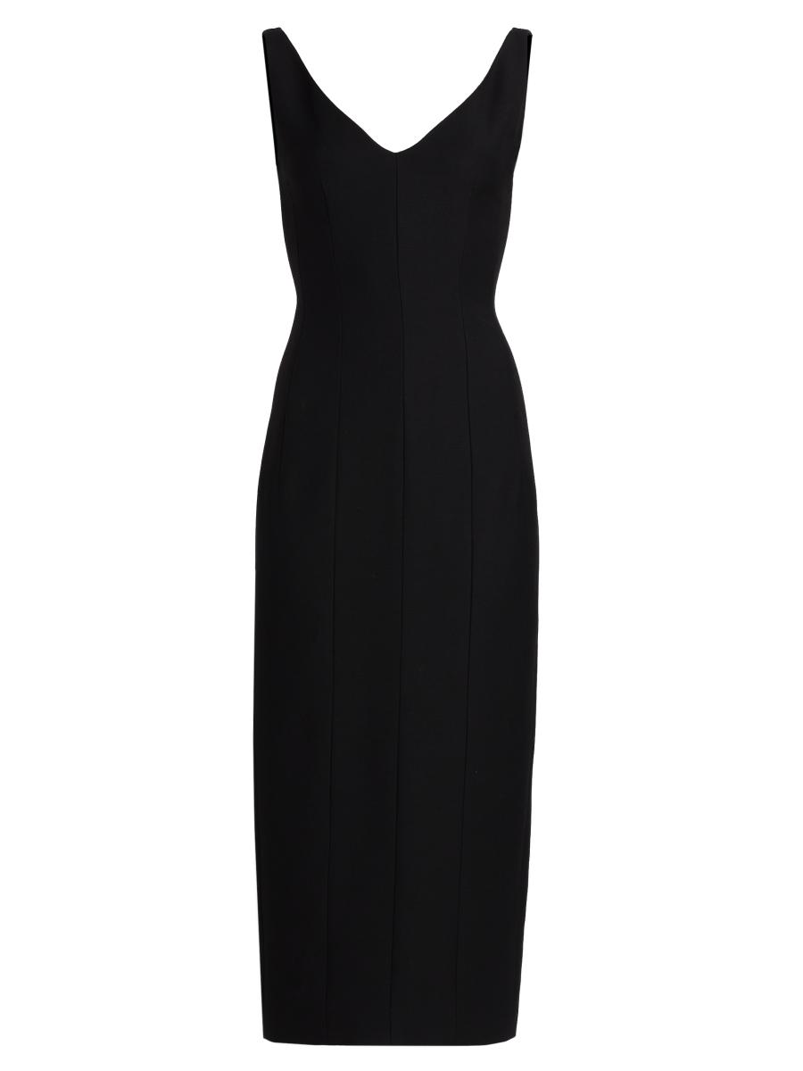 Adam Lippes Women's Willa Wool-blend Midi-dress In Black