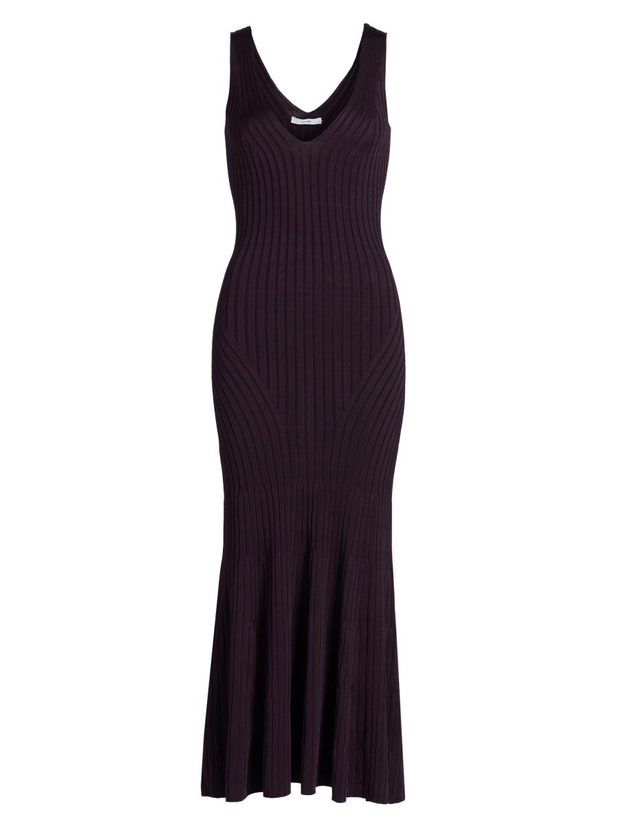 Adam Lippes Women's Sleeveless Rib-knit Midi-dress In Purple