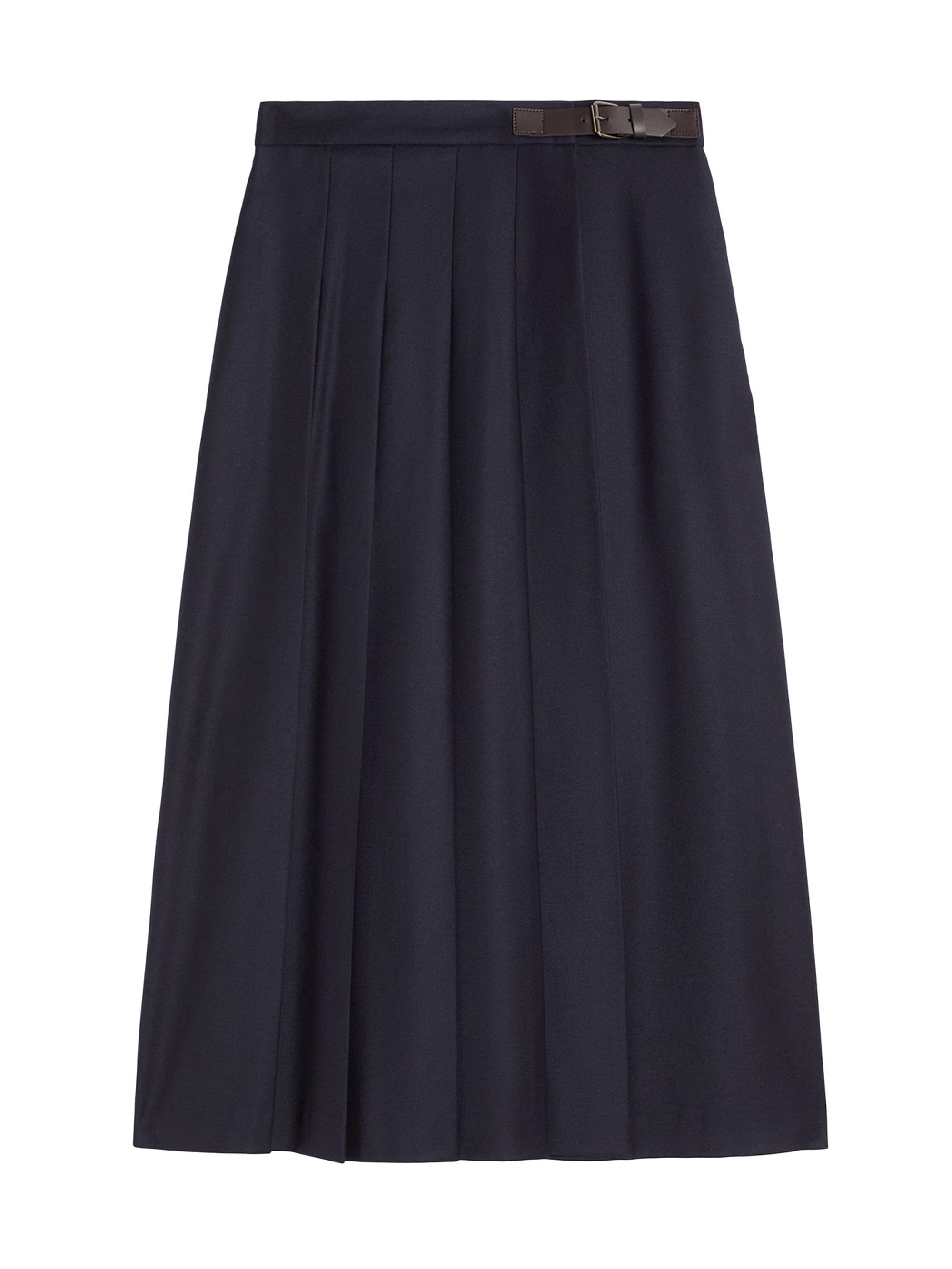 Women’s Wool Wrap Skirt – Navy – Size 4