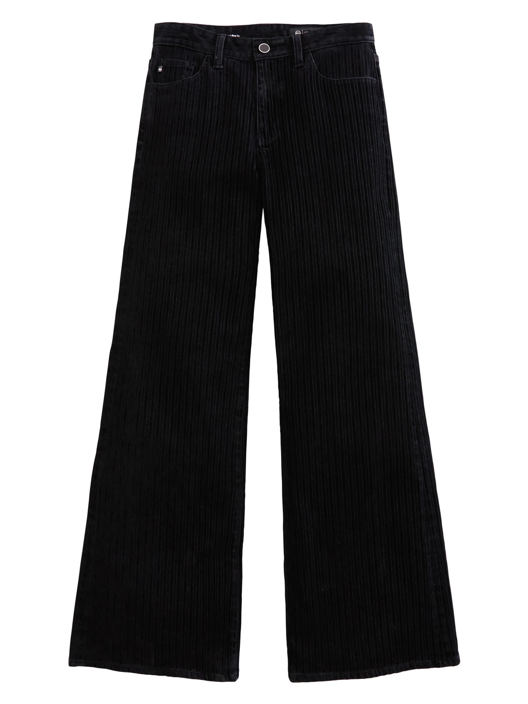 AG Jeans Women's Saige Velvet-Pinstriped Wide-Leg Pants - Dress It Up