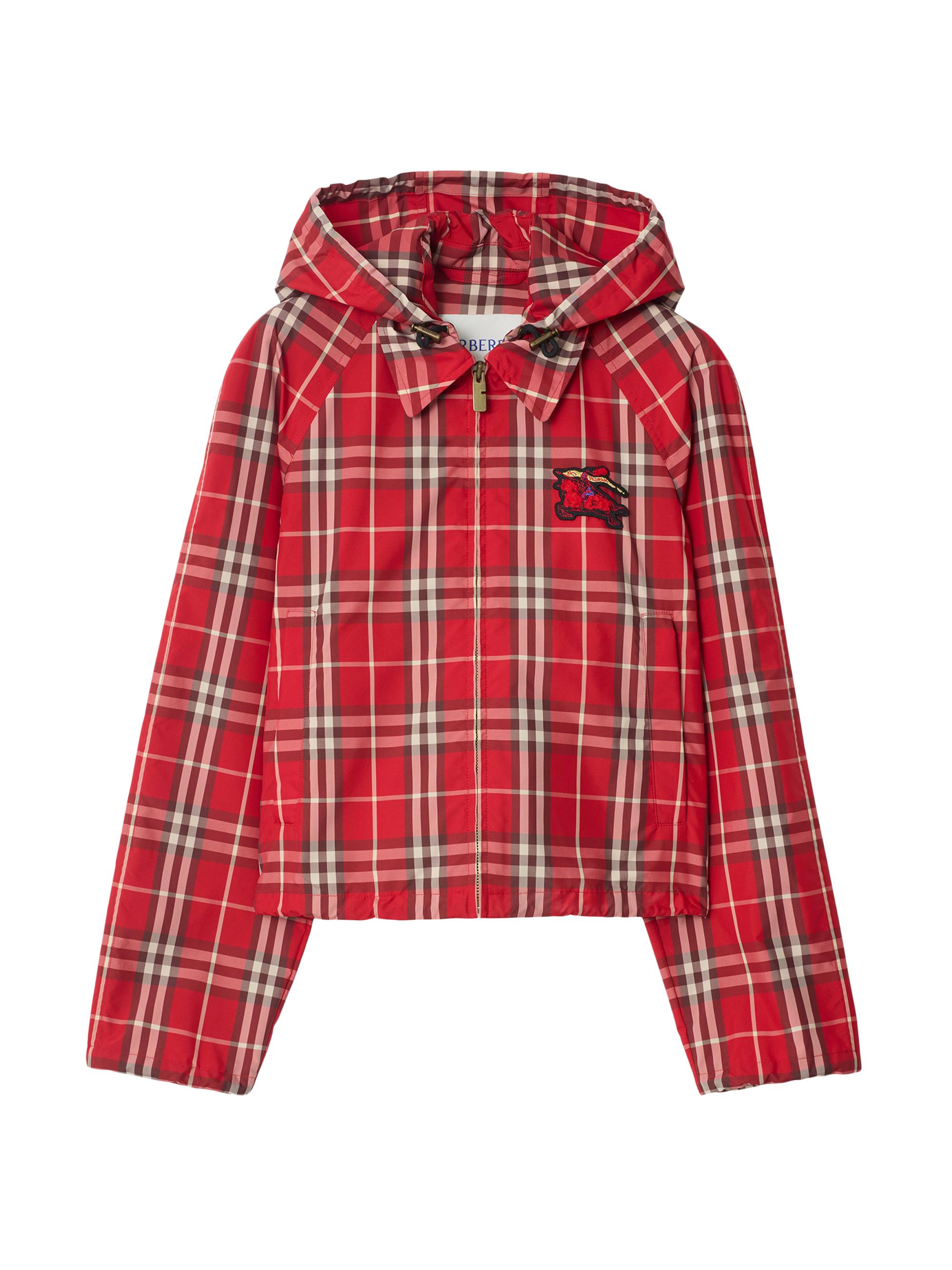 Burberry Check Zip Hooded Jacket | Saks Fifth Avenue