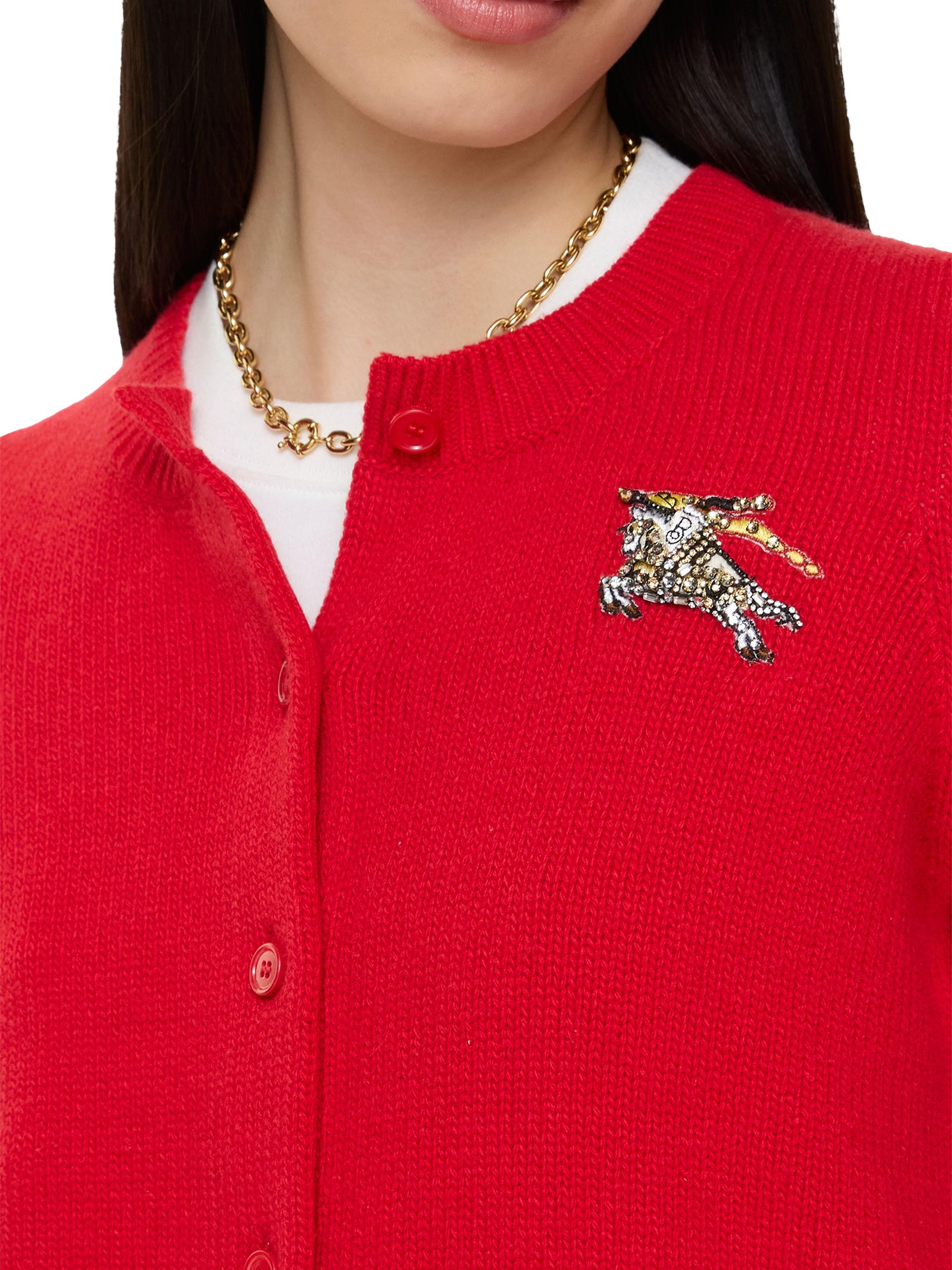 Burberry Sienna Embellished EKD Cardigan | Saks Fifth Avenue