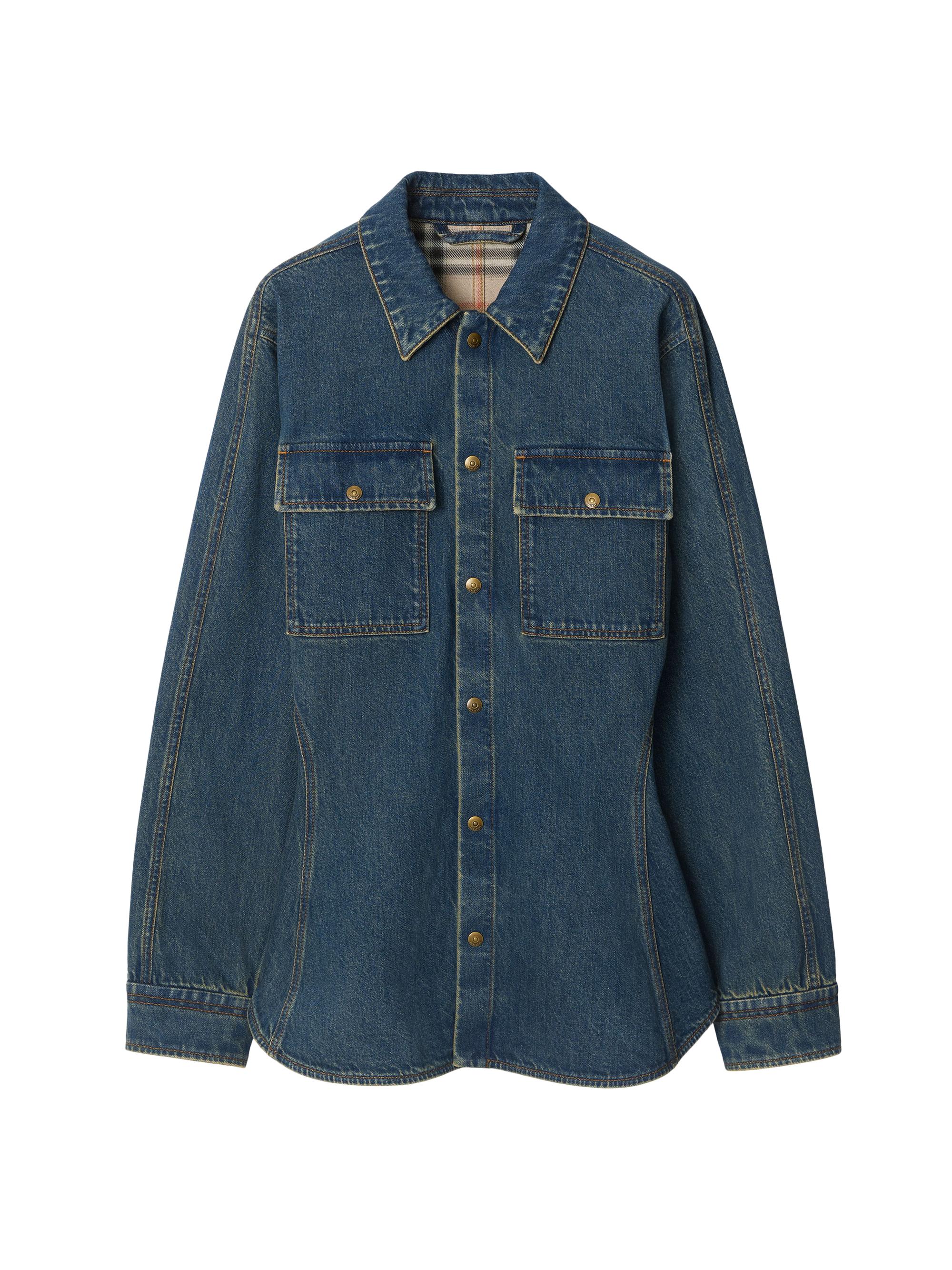 Burberry Dakota Denim Oversized Jacket | Saks Fifth Avenue