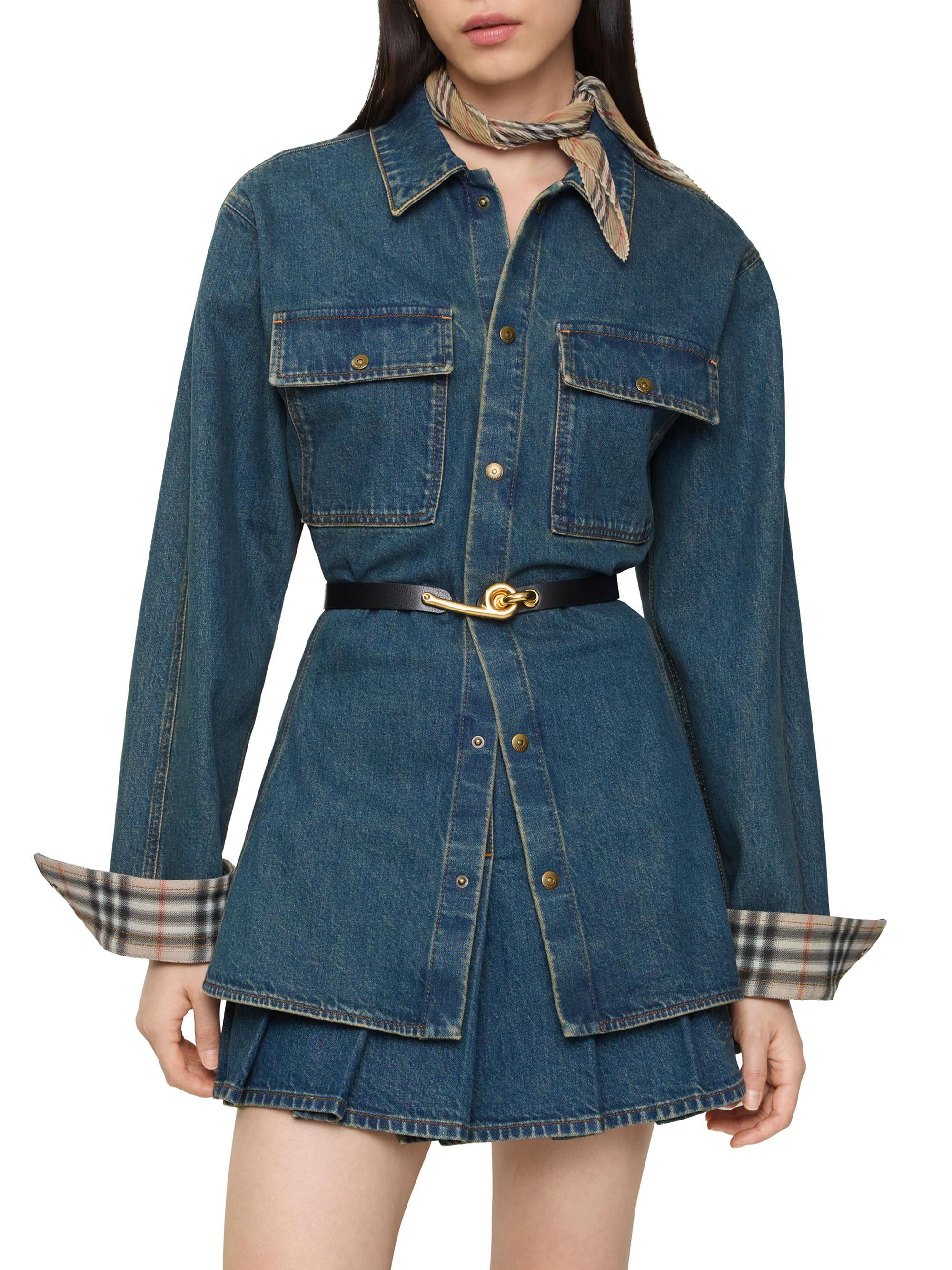 Burberry Dakota Denim Oversized Jacket | Saks Fifth Avenue