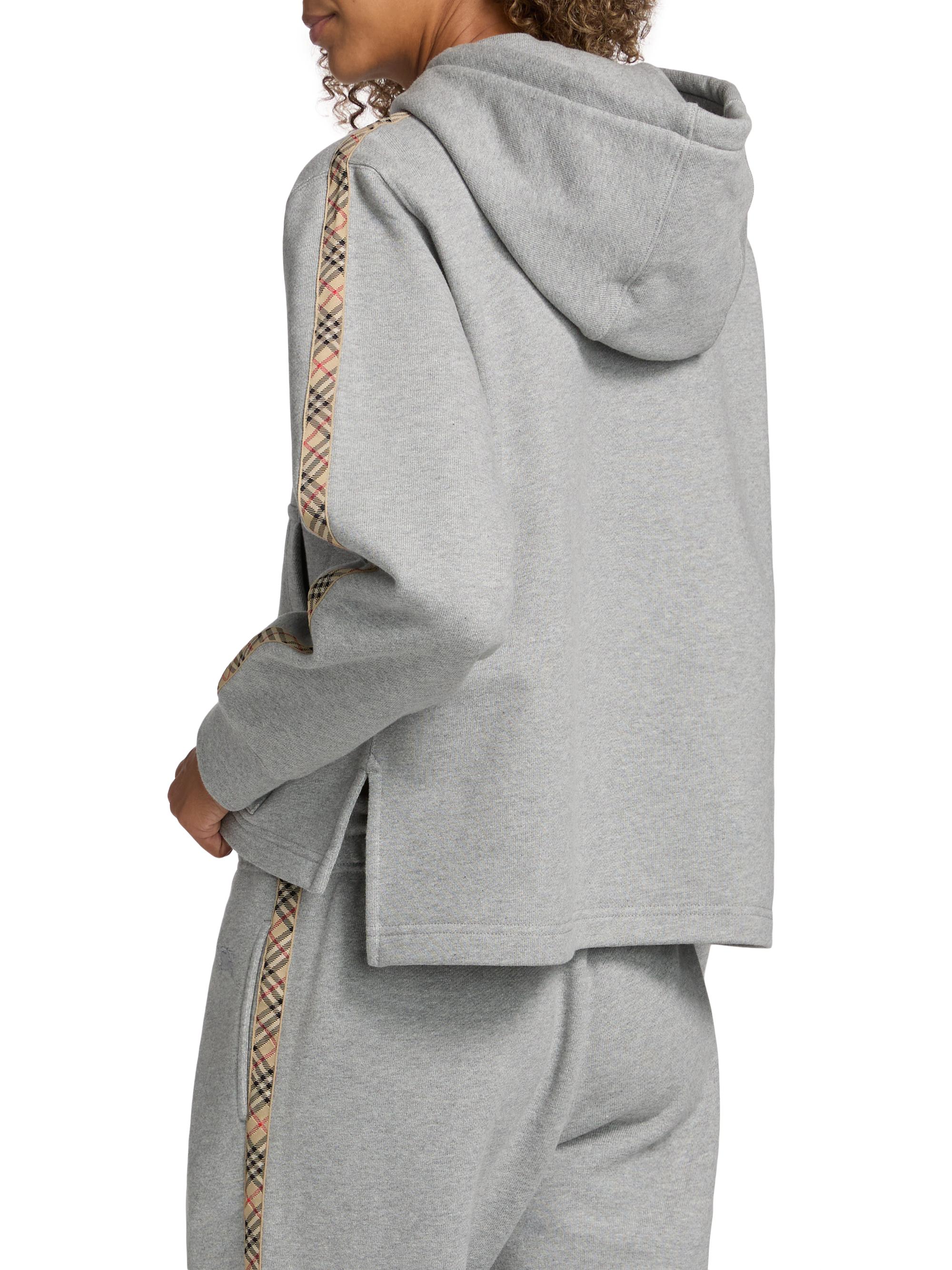 Burberry Harper Check Tape Full-Zip Hoodie | Saks Fifth Avenue