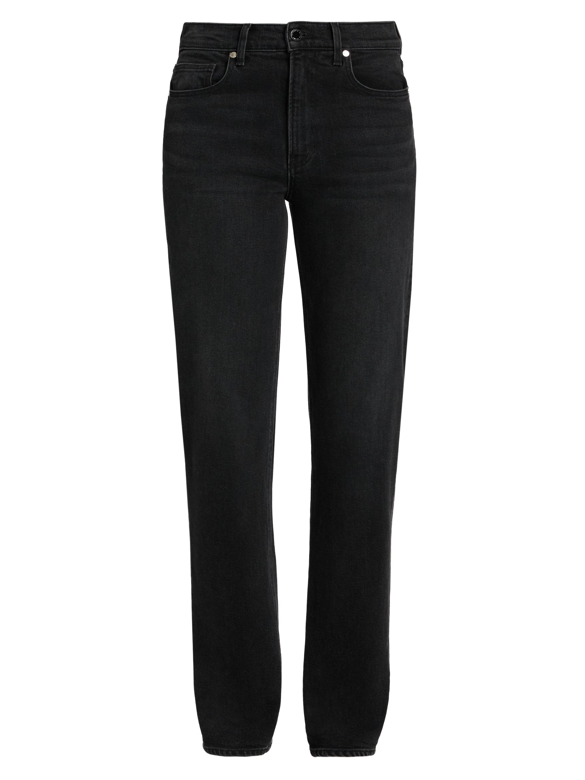 Veronica Beard Women's Harley Denim Mid-Rise Straight-Leg Jeans - Washed Onyx