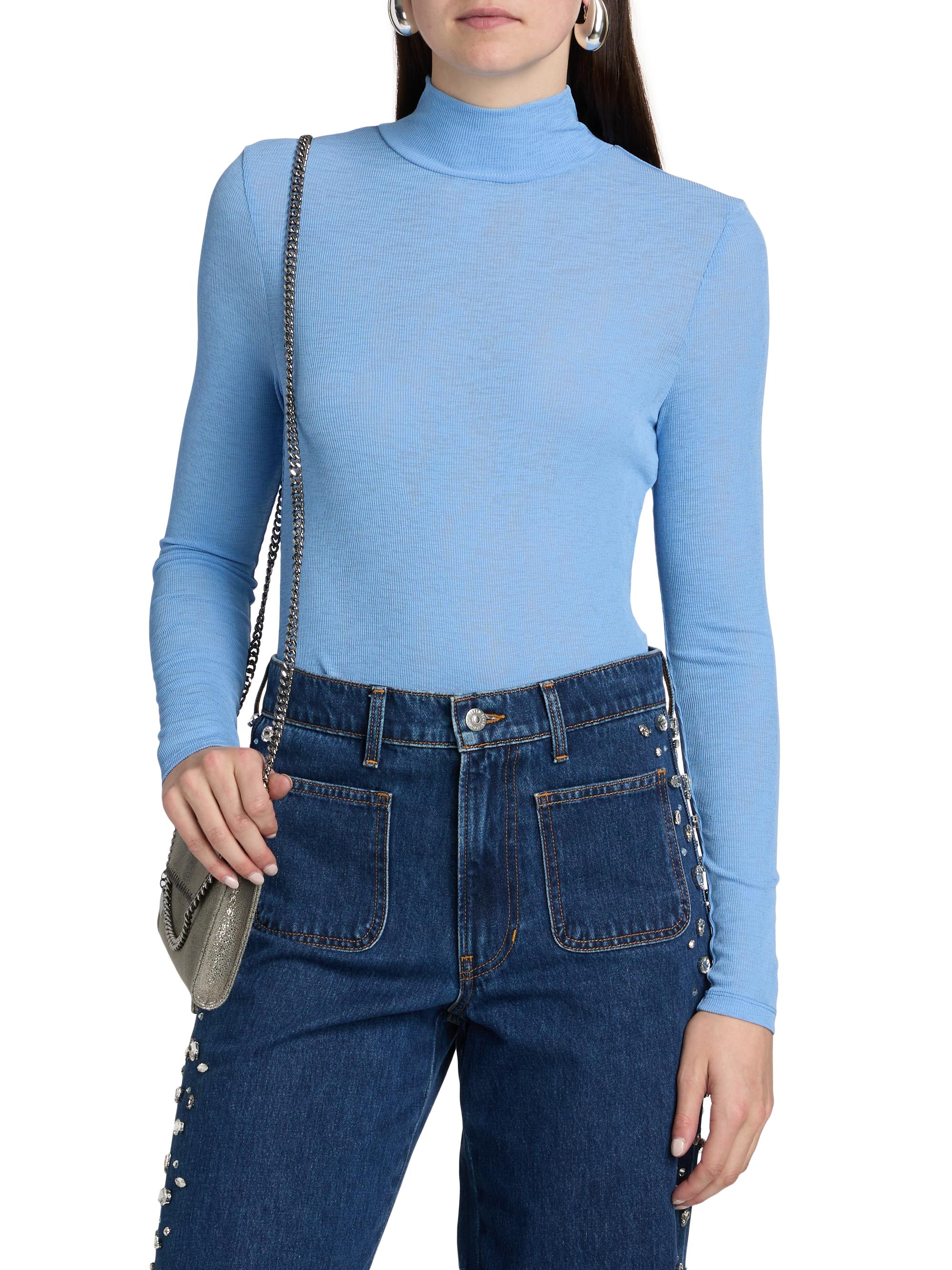 Veronica Beard Wyeth Rib-Knit Turtleneck Top | Saks Fifth Avenue
