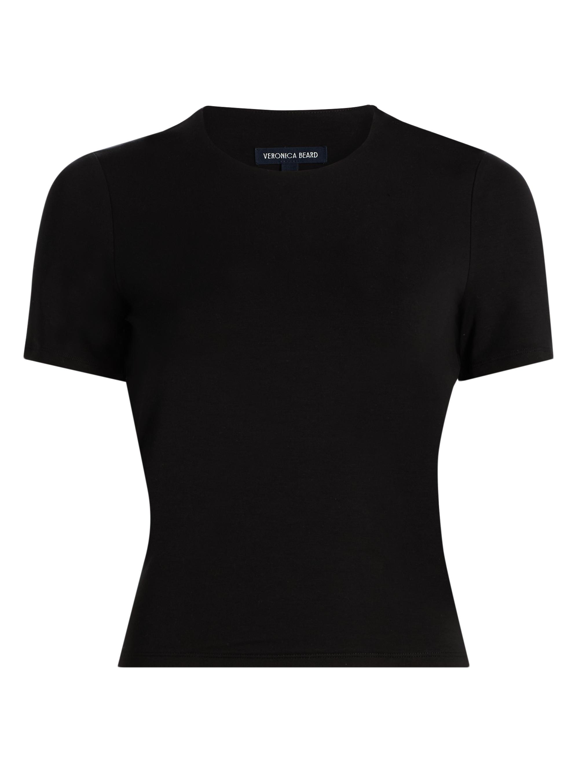 Veronica Beard Harden Stretch-Cotton Purl Merrow T-Shirt | Saks