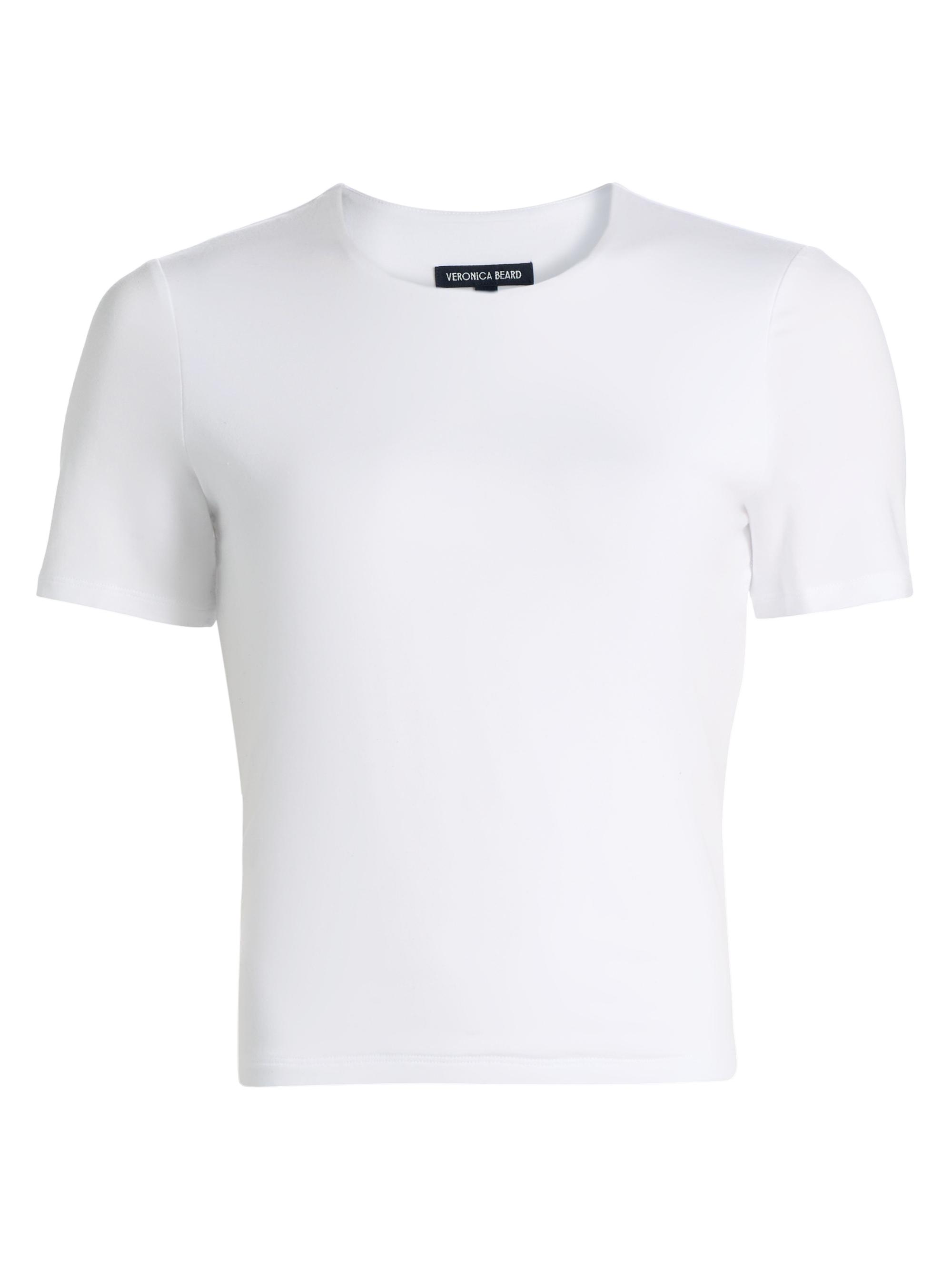 Veronica Beard Women's Benedict Slim-Fit T-Shirt - White | Thumbnail 8