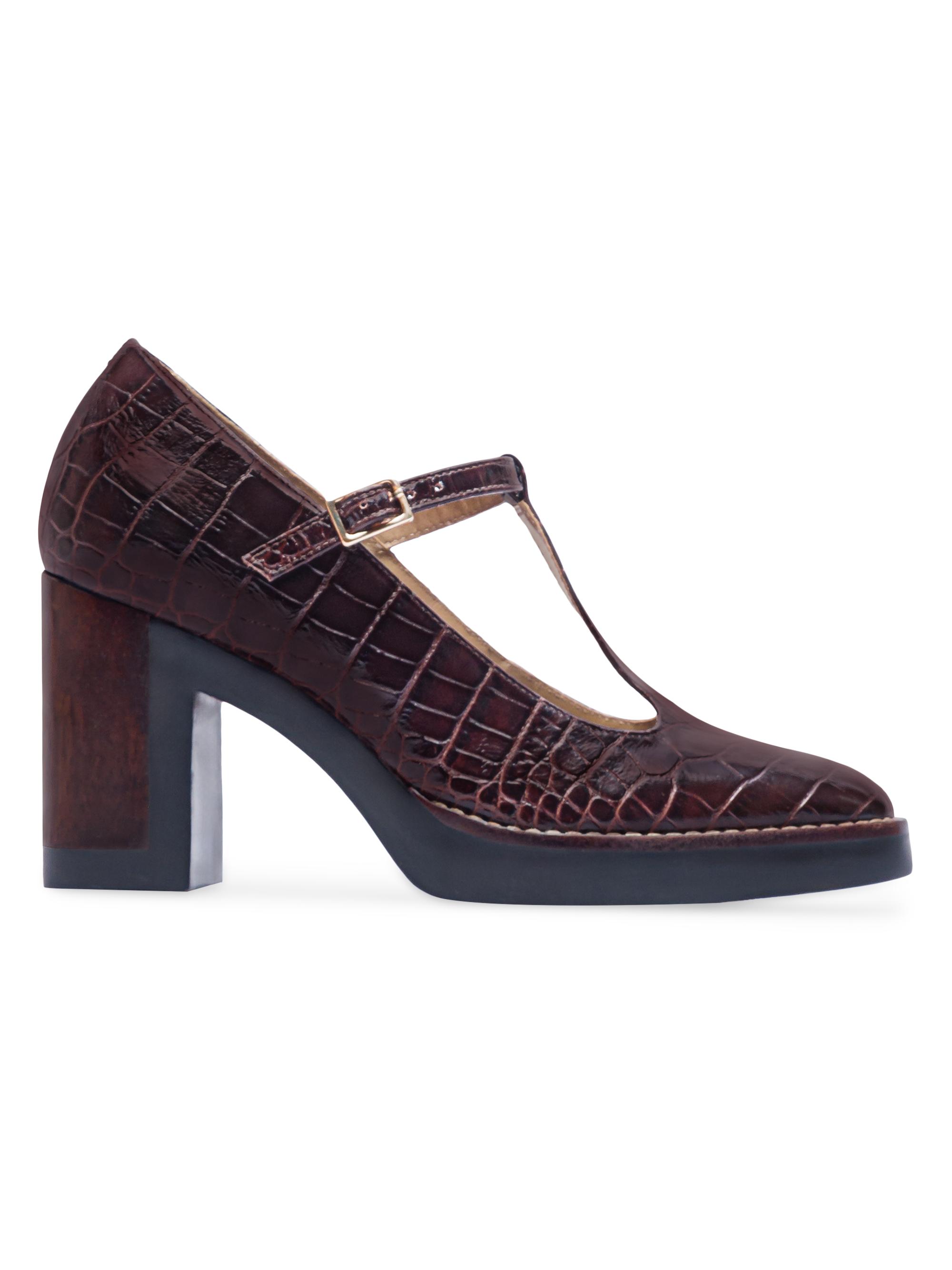 Bernardo Women's Noto Platform Mary Jane Heels - Chocolate Wine