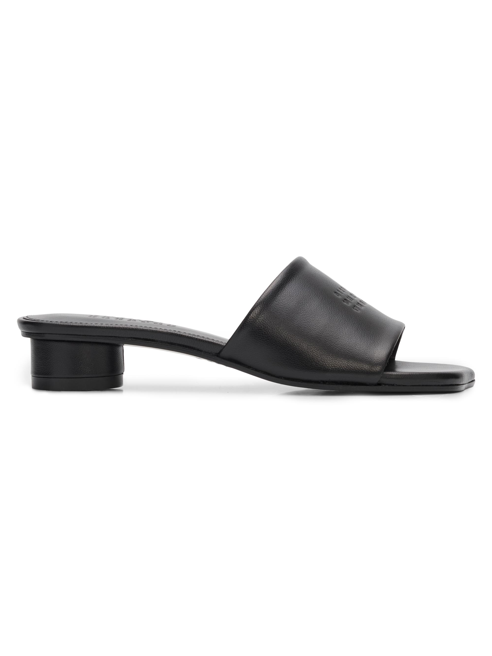 MM6 Maison Margiela Women's Anatomic Leather Slip-On Sandals - Black