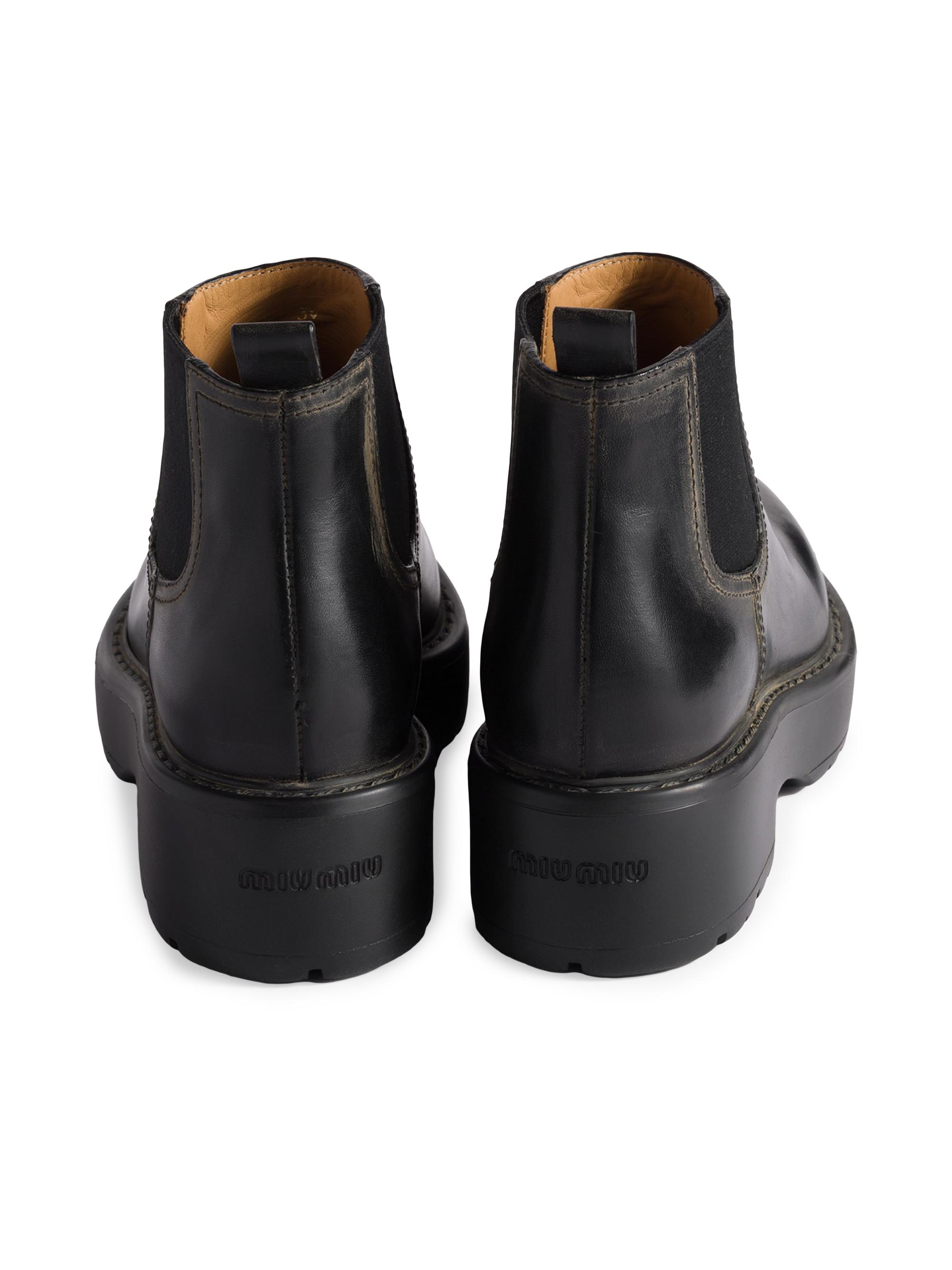Miu Miu Leather Booties | Saks Fifth Avenue
