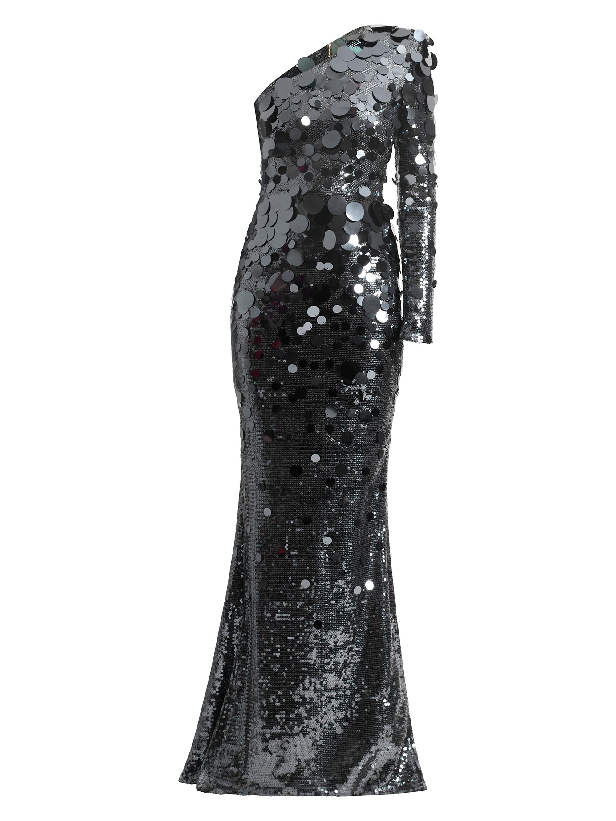 Zhivago Battle Lines The Heiress V-Neck Gown - Grey | Vtir