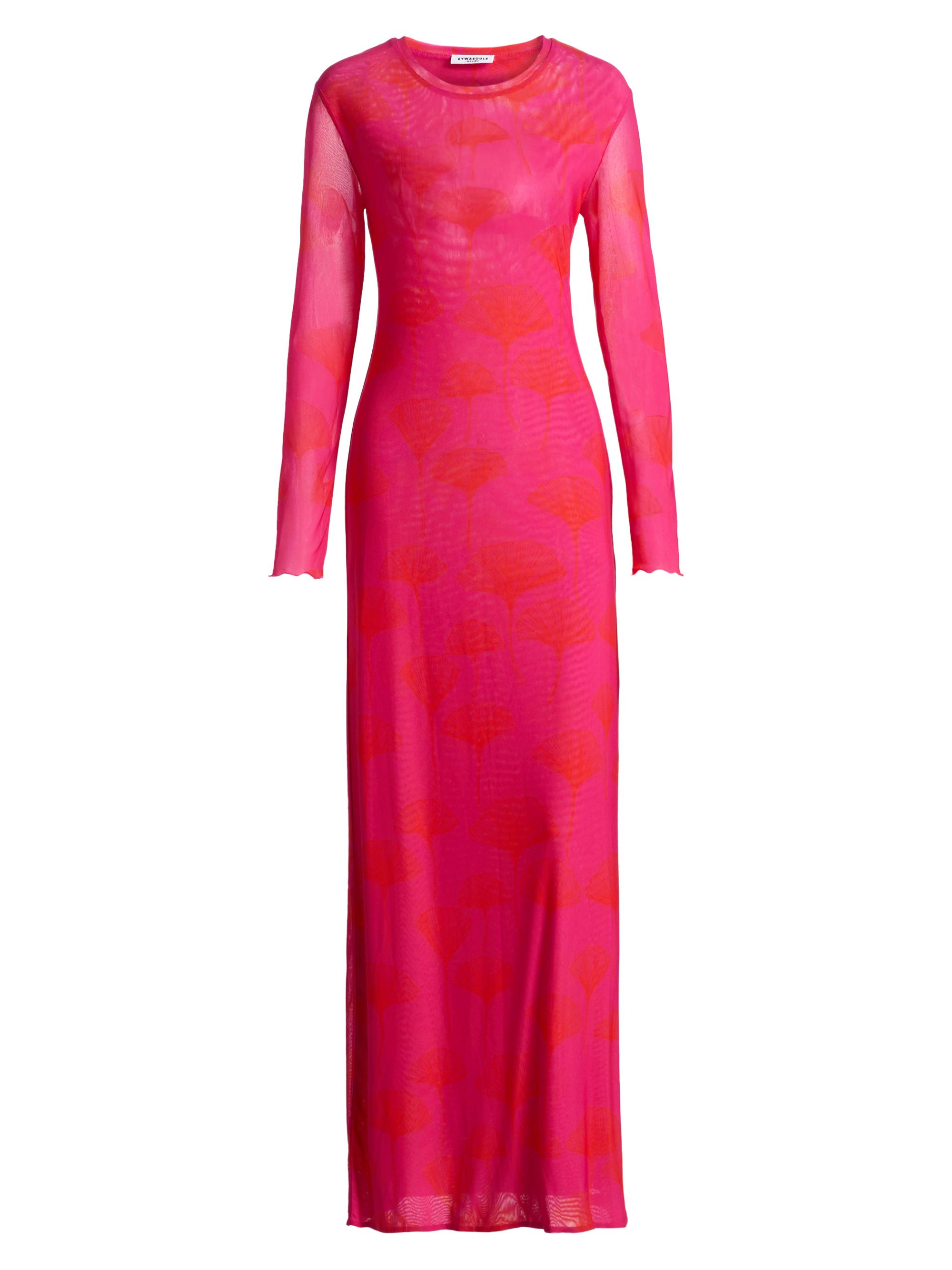 Eywasouls Malibu Women's Scarlet Side-Slit Maxi Dress - Fuchia Frenzy