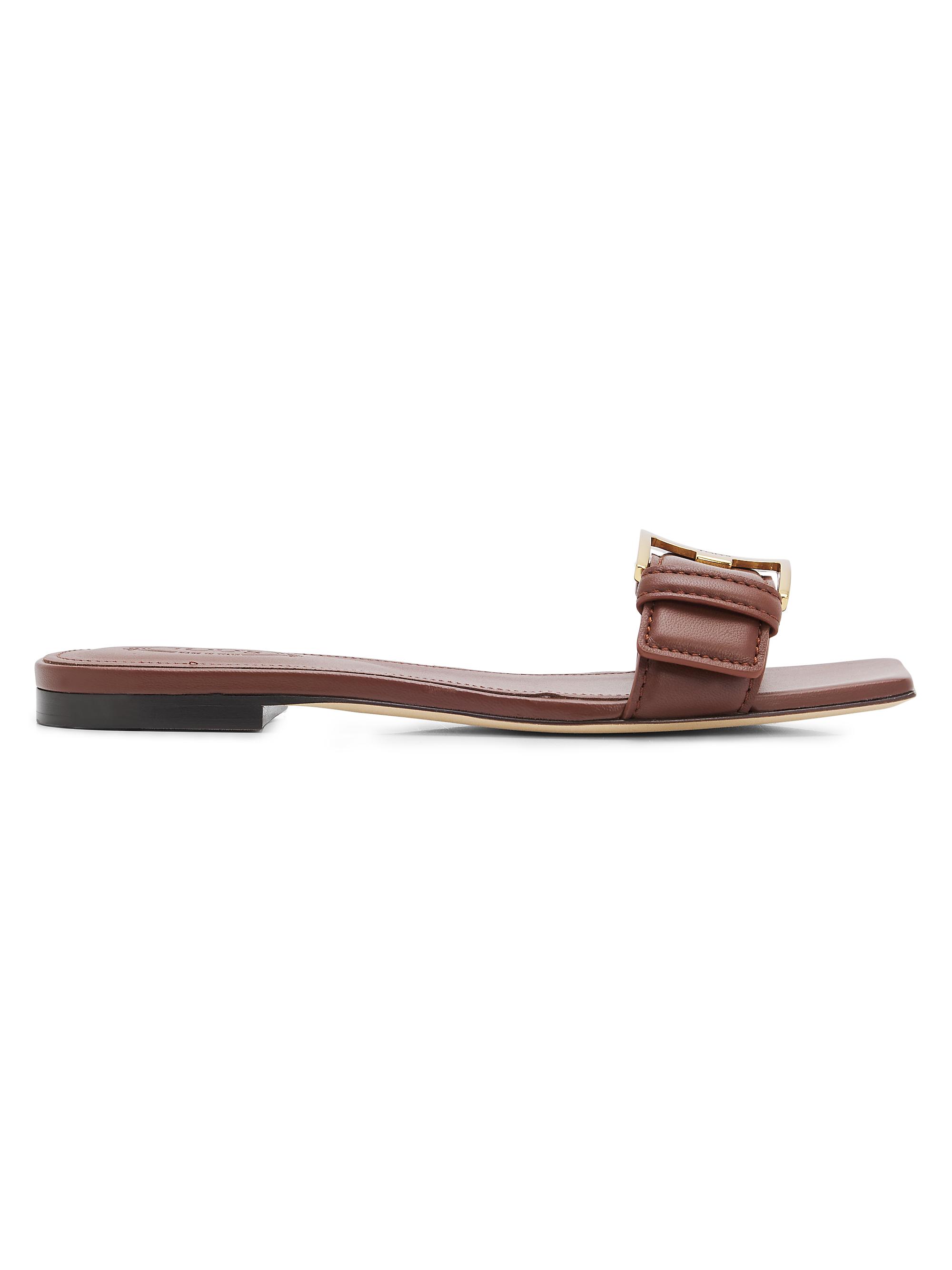 Tod's Women's Buckle-Strap Leather Sandals - Black