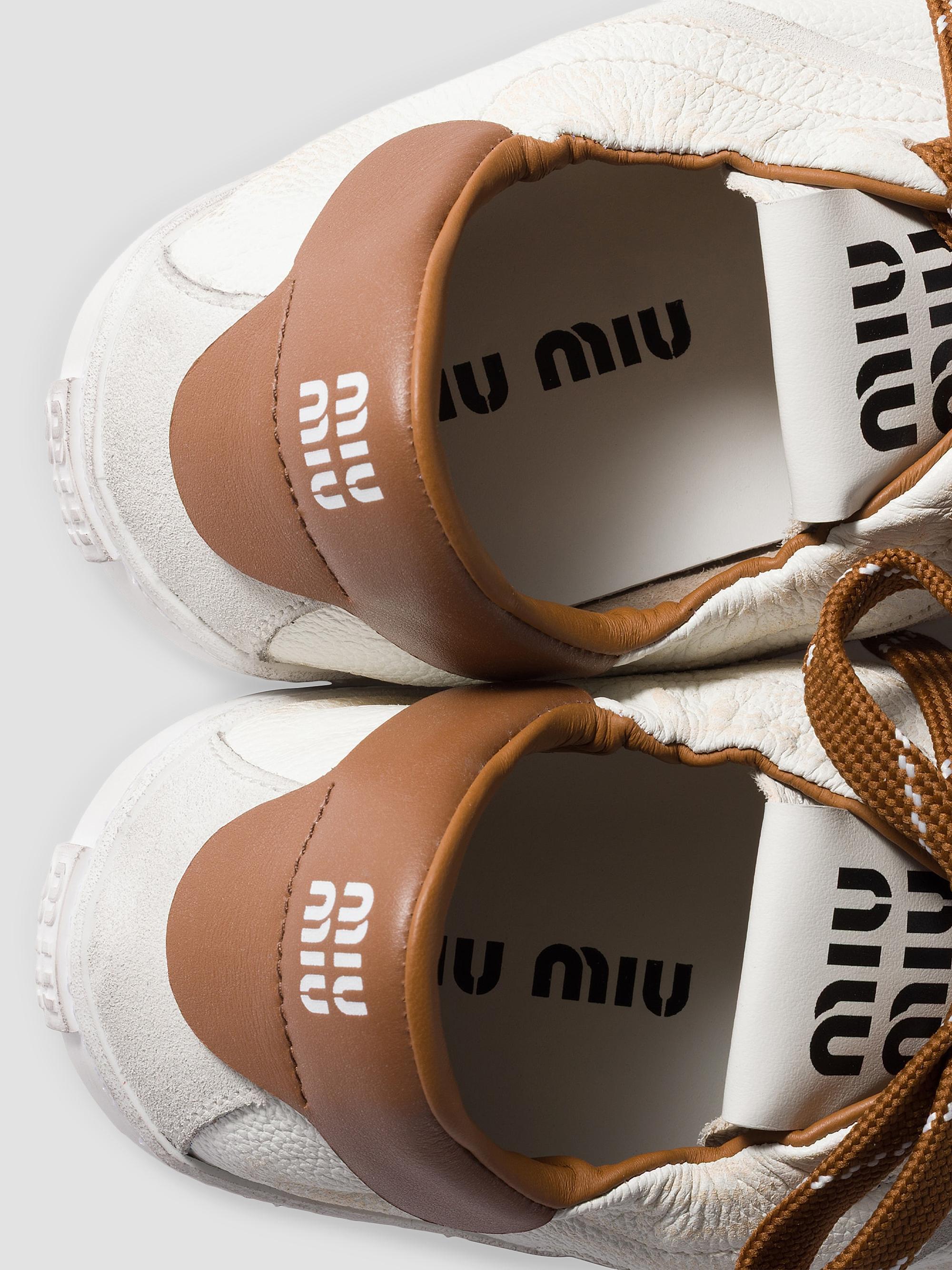 m*o様 miu miu レザー シューズ サイズ41(約25.5～26cm) Miu Miu Deco Leather Sneakers | Saks Fifth Avenue