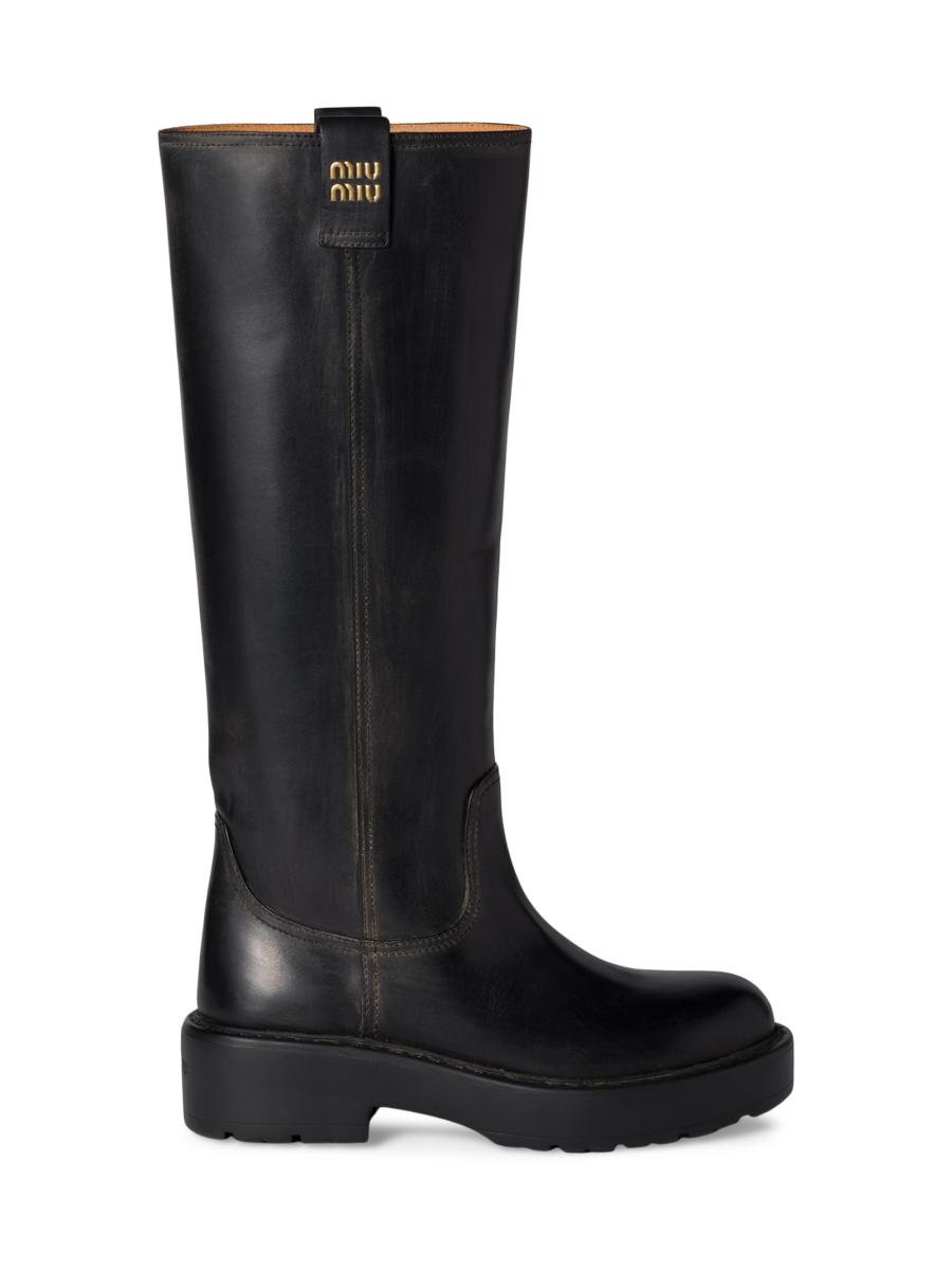 Miu Miu Leather Boots | Saks Fifth Avenue