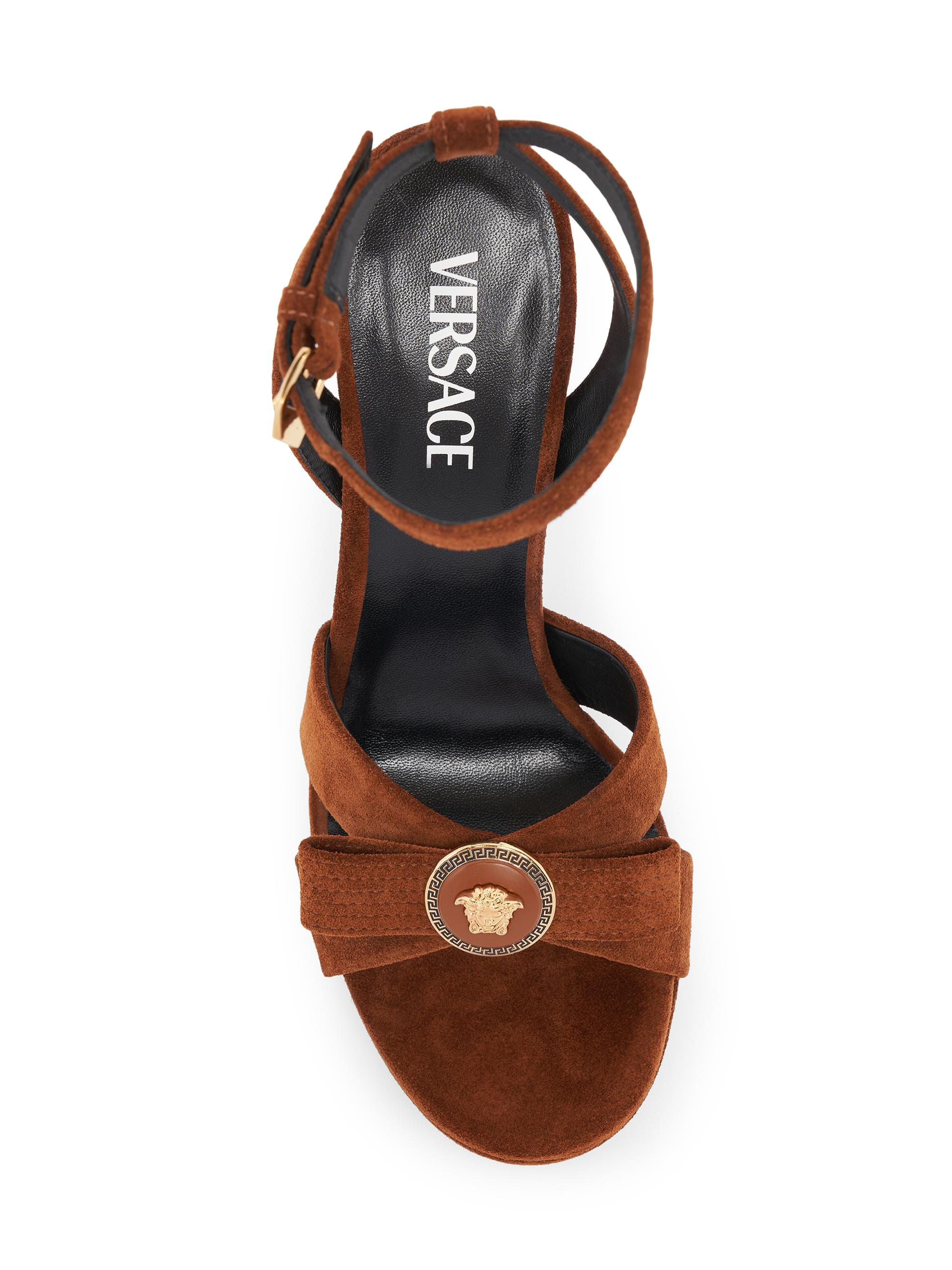 Versace Gianna 140MM Suede Platform Sandals | Saks Fifth Avenue