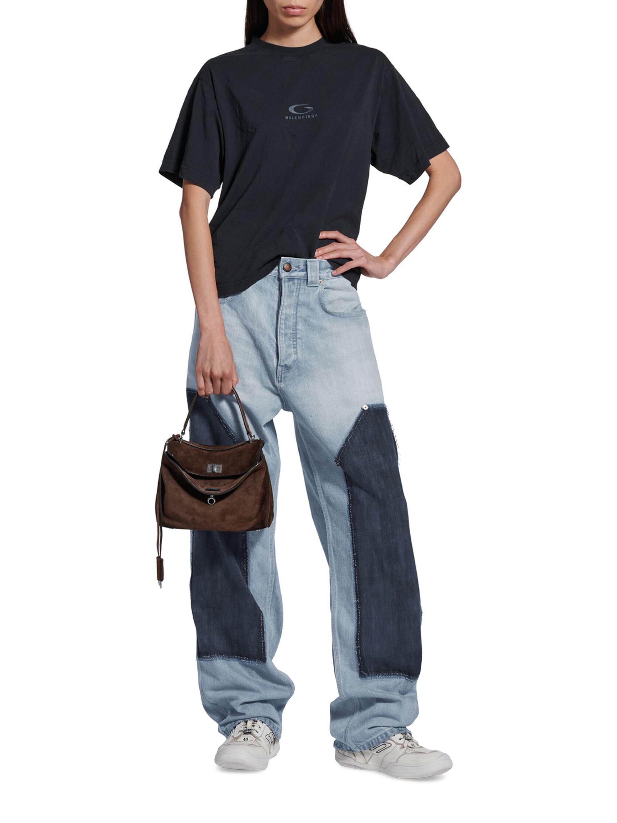 Balenciaga Women's Rodeo  Suede Top Handle Bag - Espresso