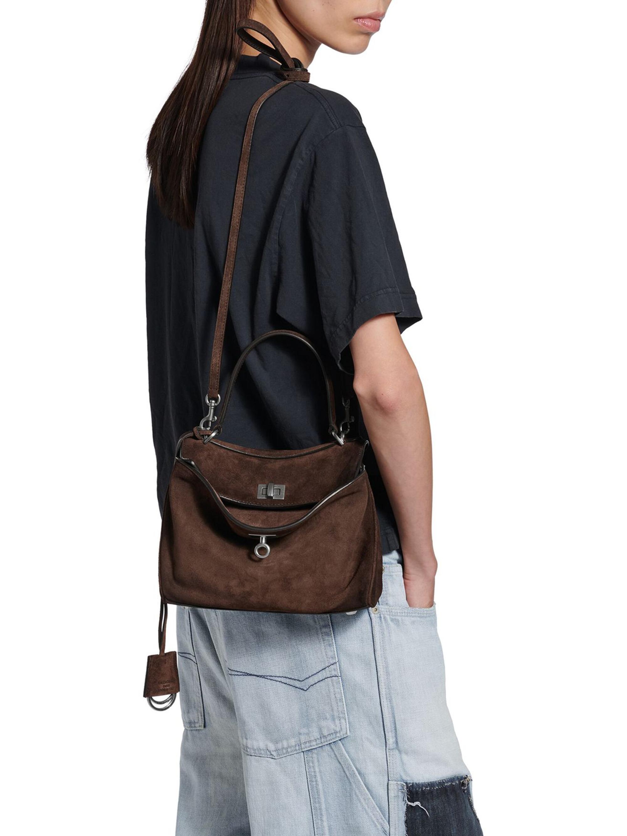Balenciaga Rodeo Small Suede Top Handle Bag | Saks Fifth Avenue