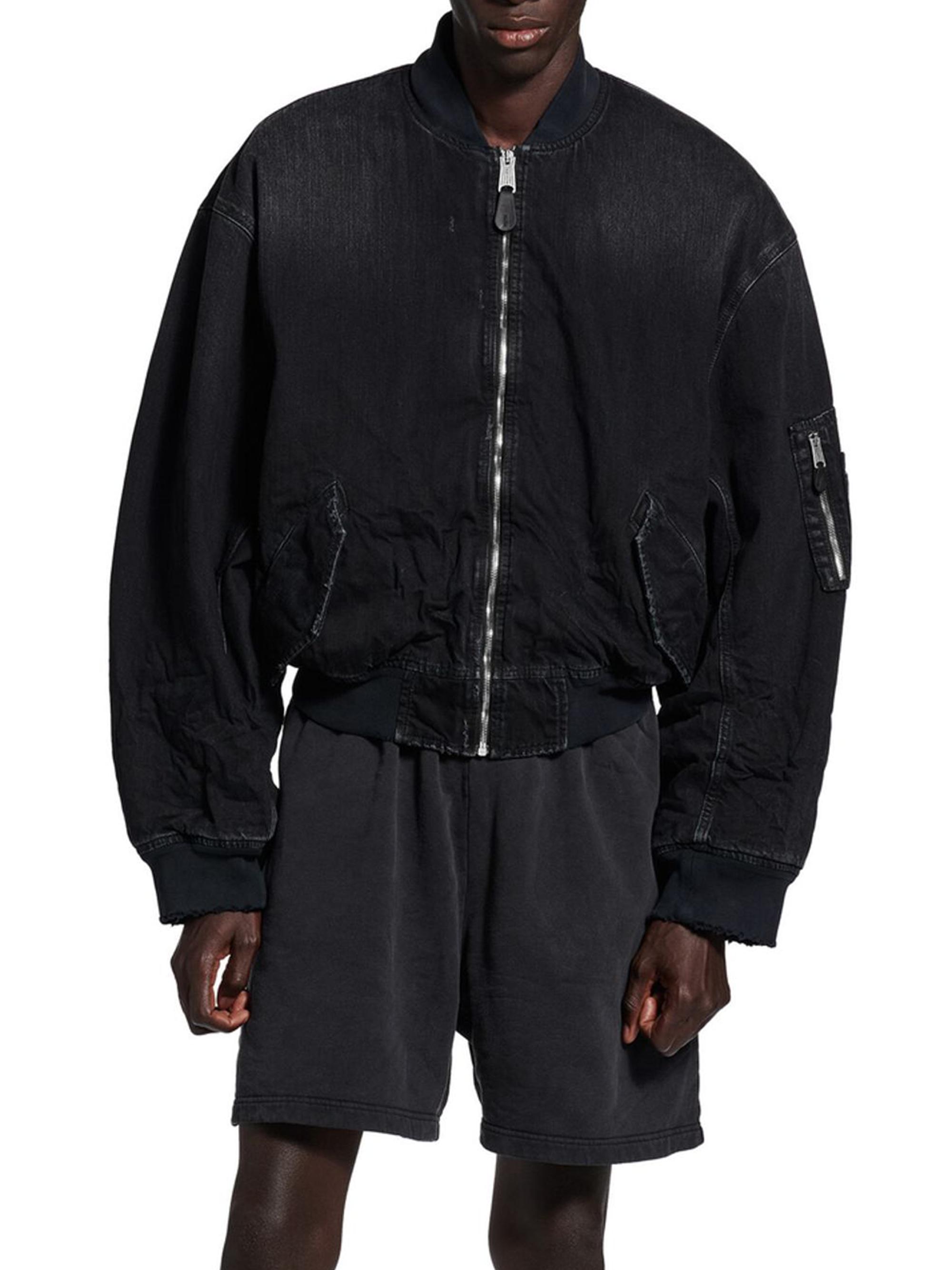 Balenciaga Standard Denim Bomber Jacket | Saks Fifth Avenue